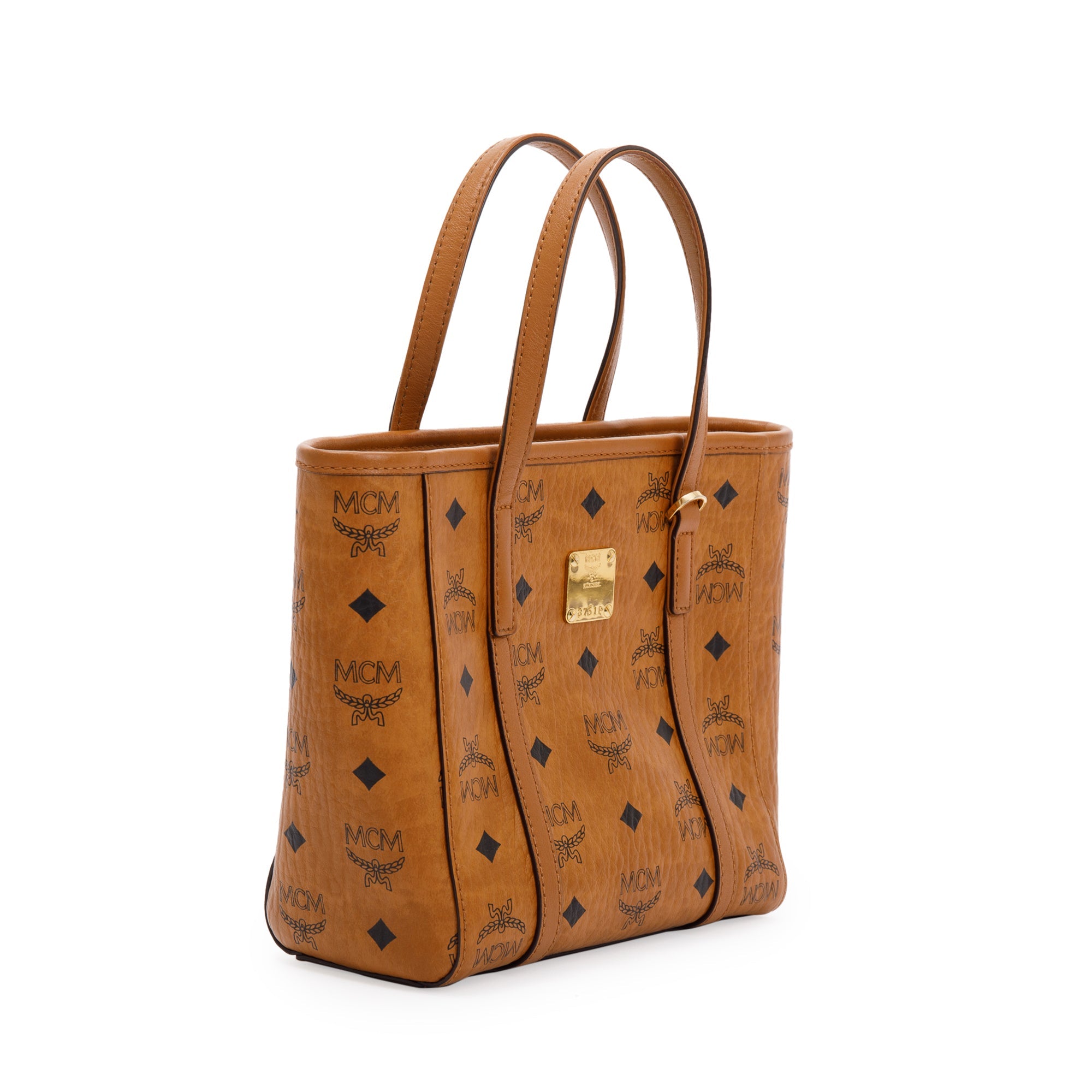 MCM Visetos Mini Toni Shopper Tote w/ Strap