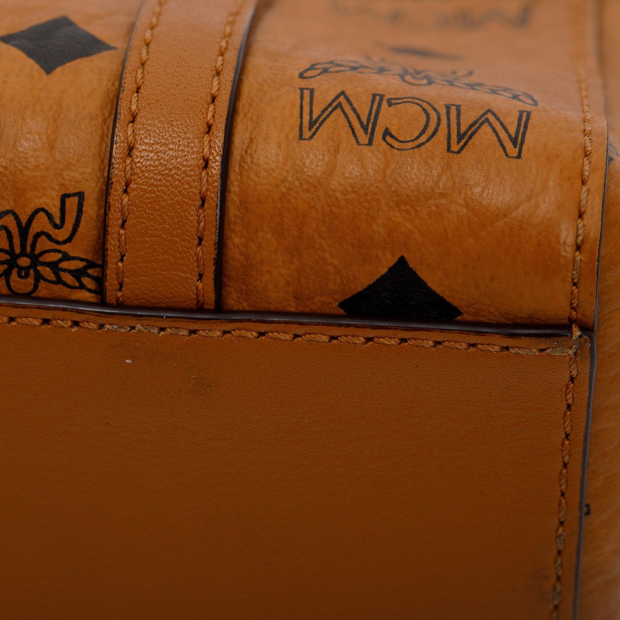 MCM Visetos Mini Toni Shopper Tote w/ Strap