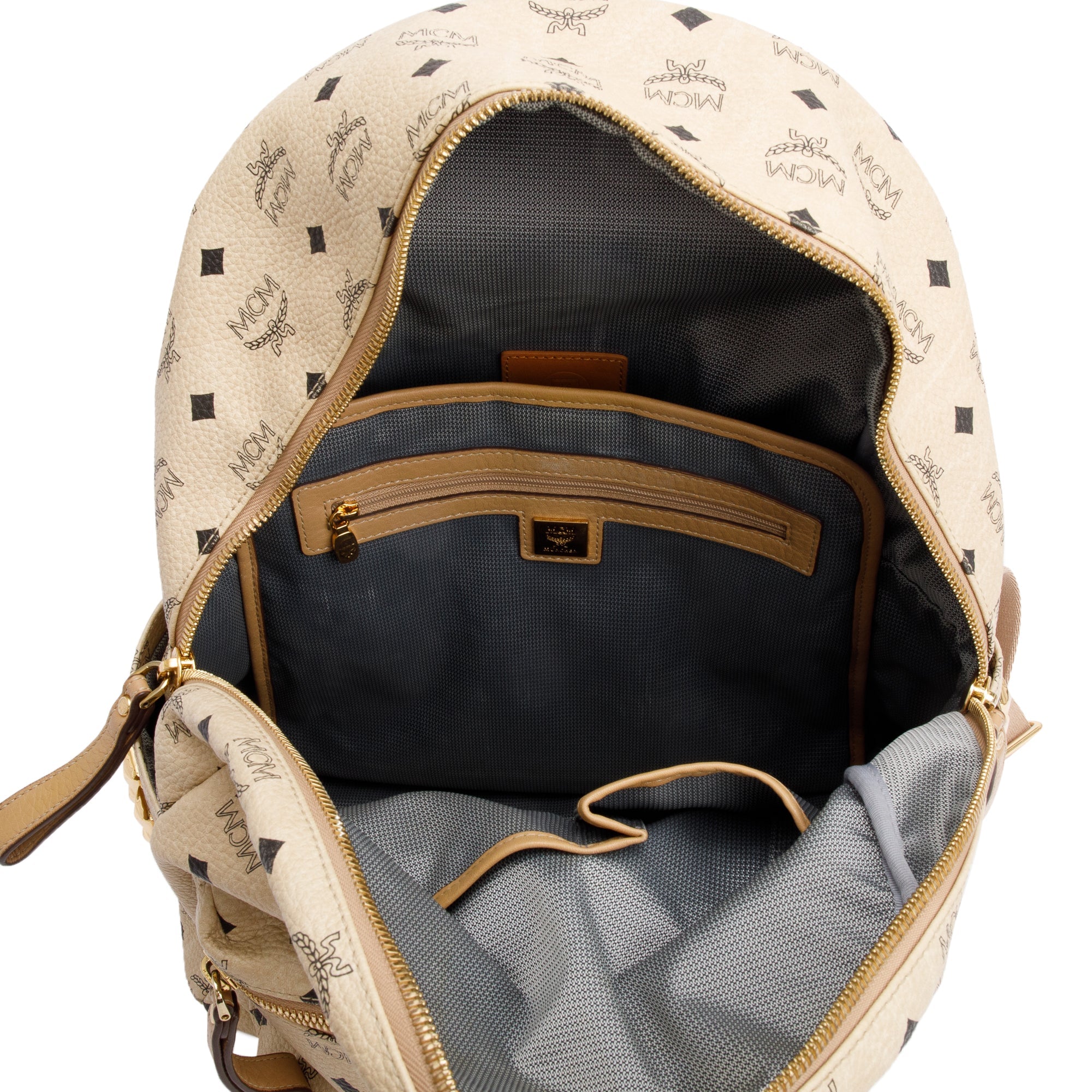 MCM Visetos Stark Side Studs Medium Backpack