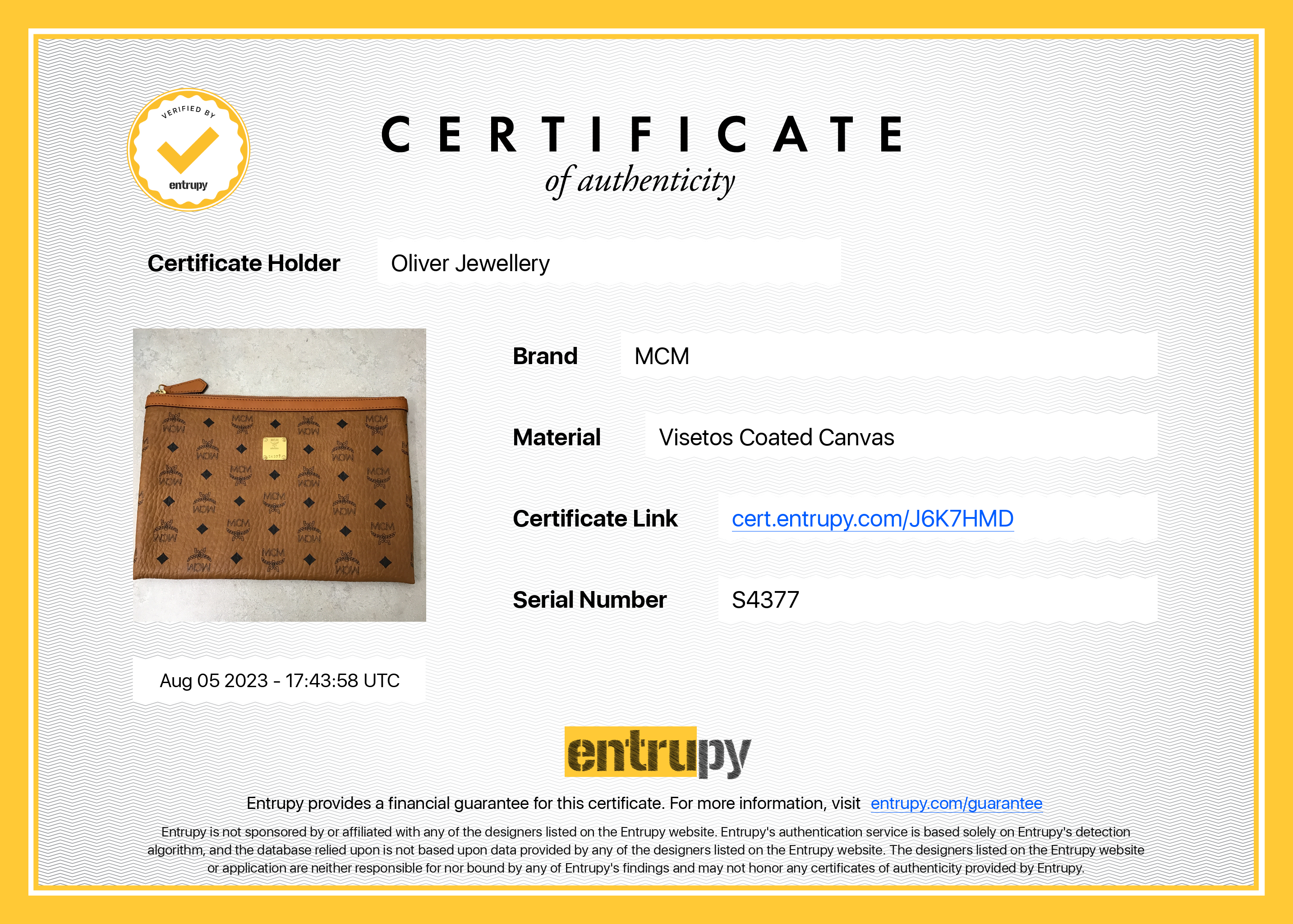 MCM Visetos Zip Pouch