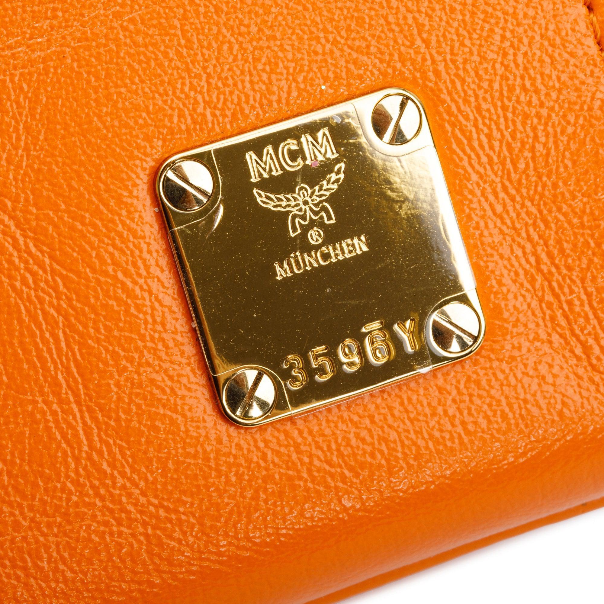 MCM x Phenomenon Orange Leather Mini P+M Tote