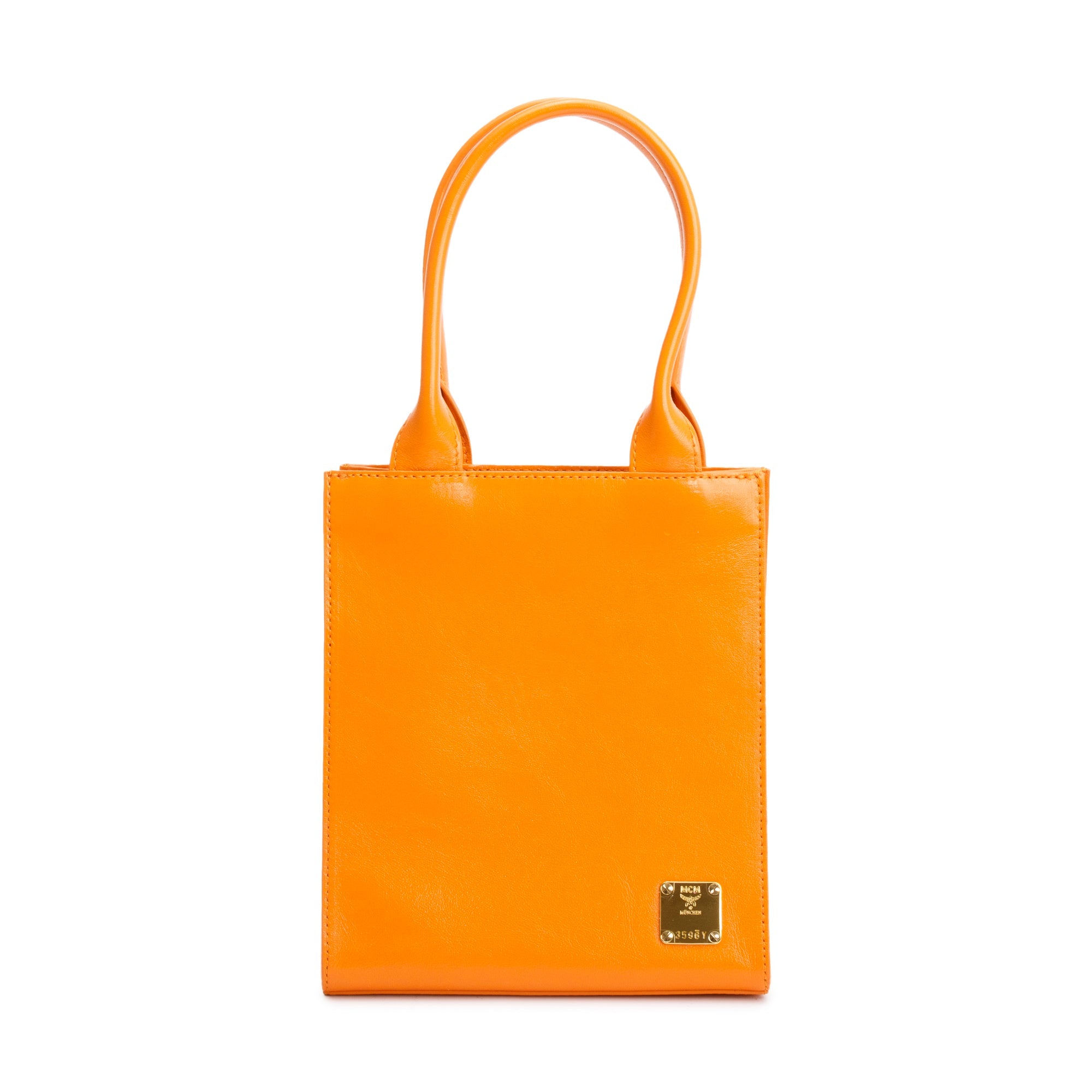 MCM x Phenomenon Orange Leather Mini P+M Tote