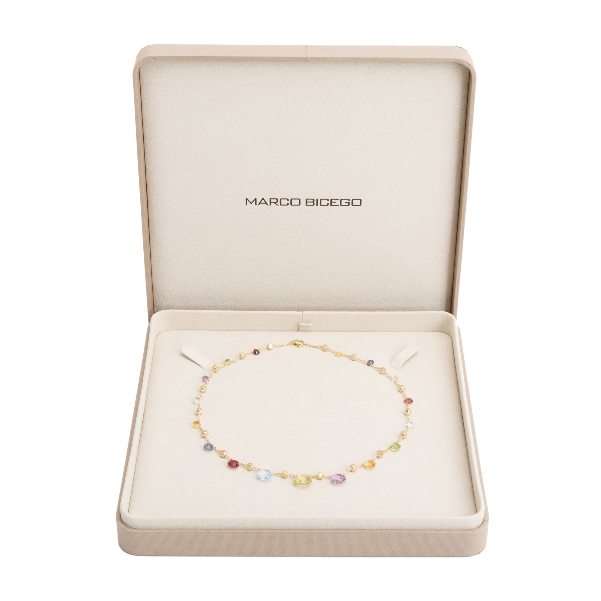 Marco Bicego 18k Yellow Gold Multi-Stone Collar Necklace w/ Box