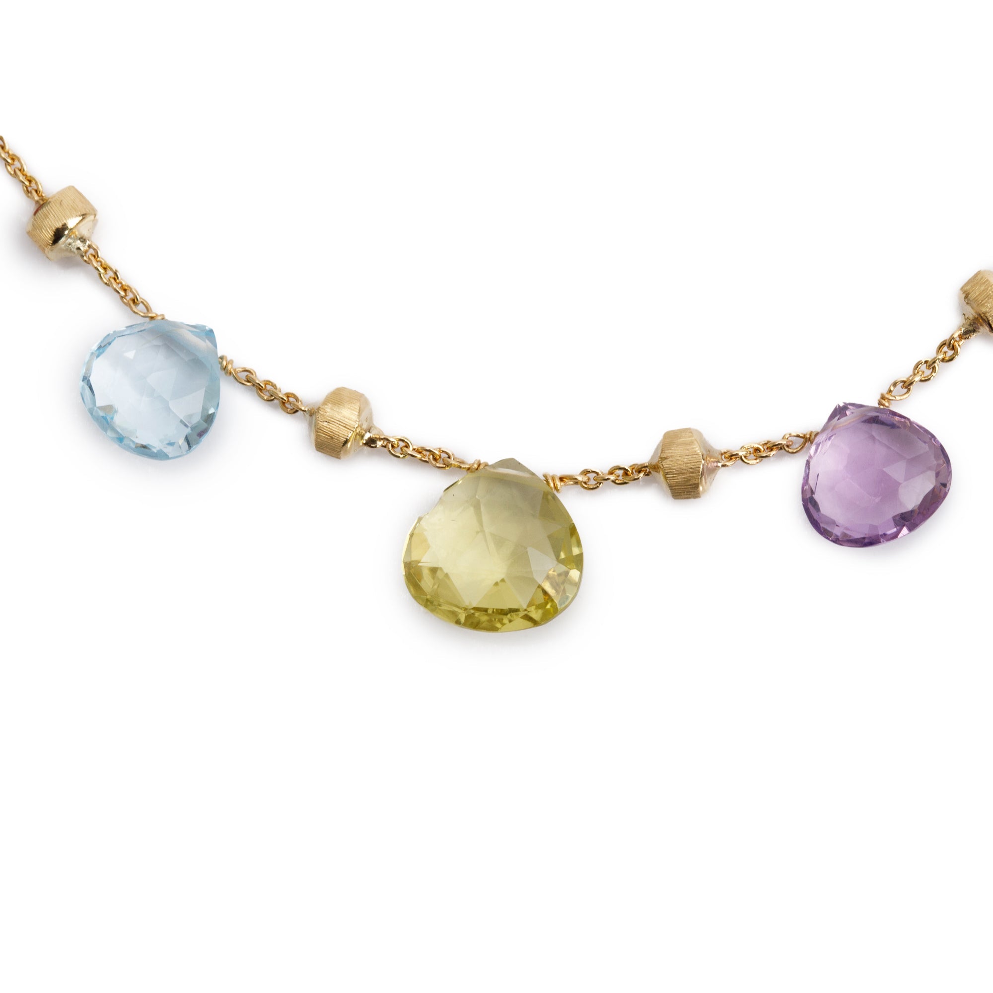 Marco Bicego 18k Yellow Gold Multi-Stone Collar Necklace w/ Box