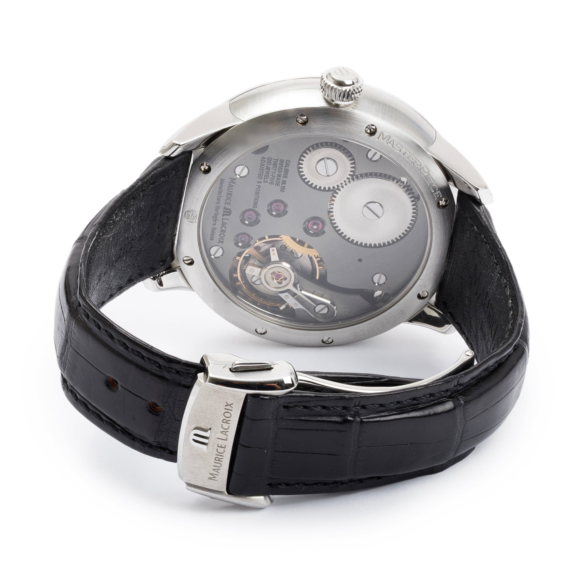 Maurice Lacroix Stainless Steel Masterpiece Calendrier Retrogade 46 MM Watch w/ Box