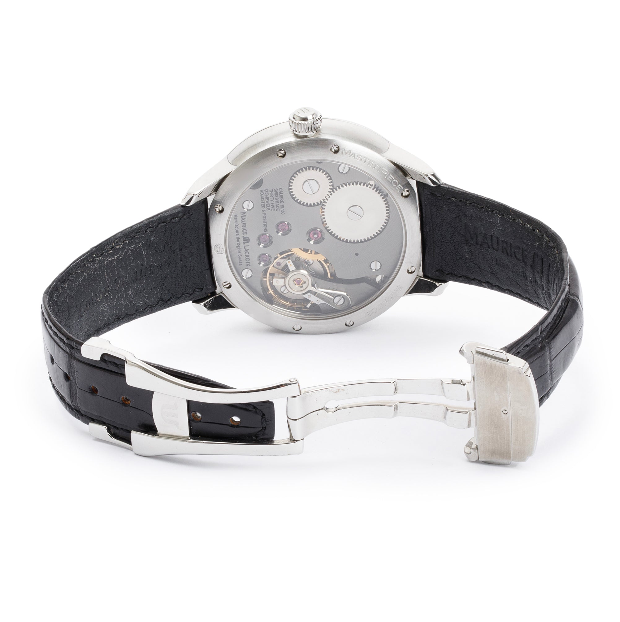 Maurice Lacroix Stainless Steel Masterpiece Calendrier Retrogade 46 MM Watch w/ Box