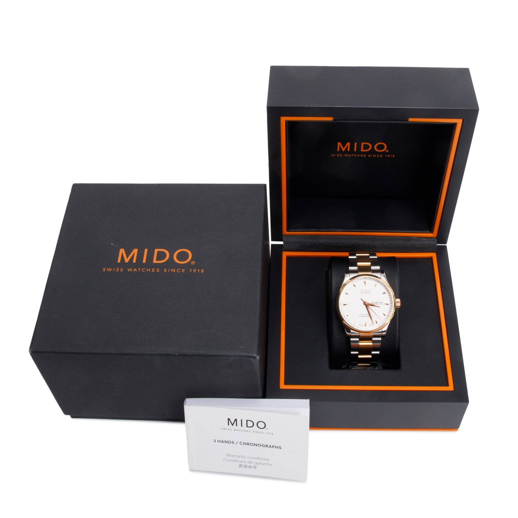 Mido Two-Tone Stainless Steel Multifort 42 MM Automatic Watch w/ Box