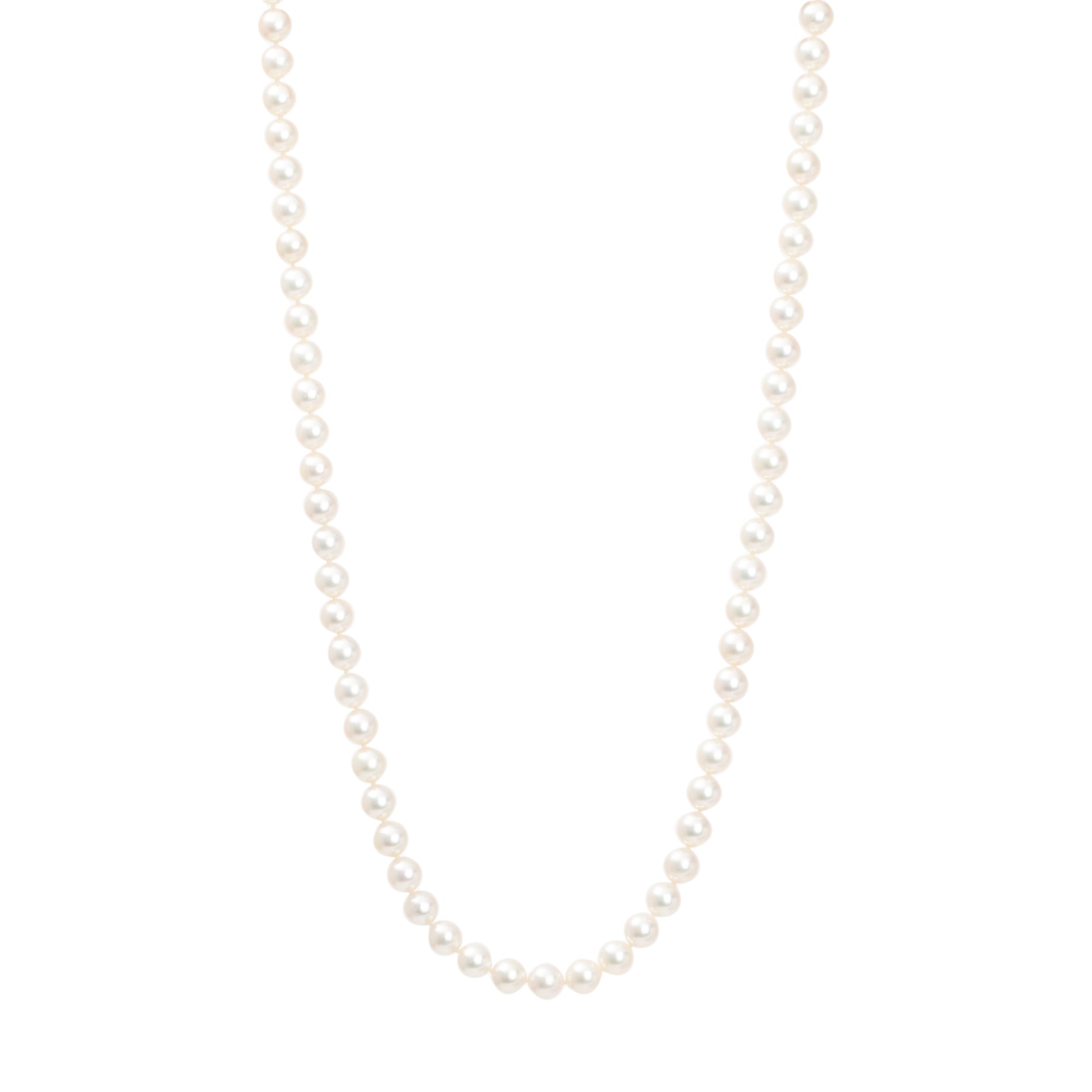 Mikimoto 14k White Gold Akoya Cultured Pearl Necklace