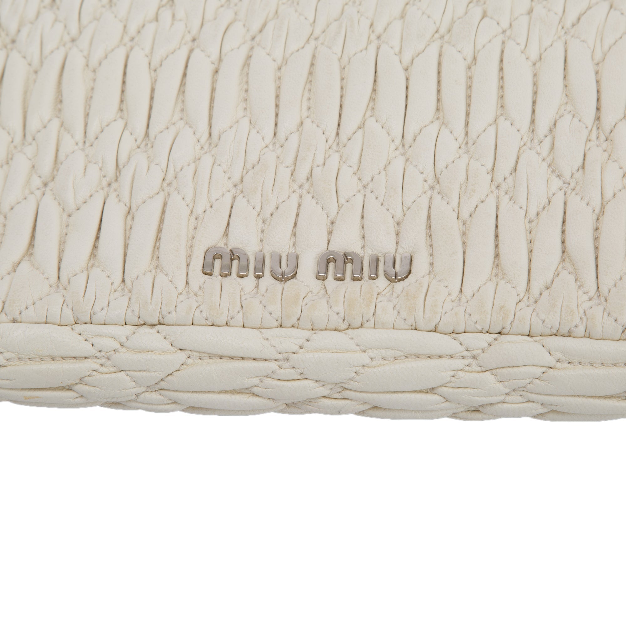 Miu Miu Nappa Iconic Crystal Cloque Shoulder Bag w/ Authenticity Card