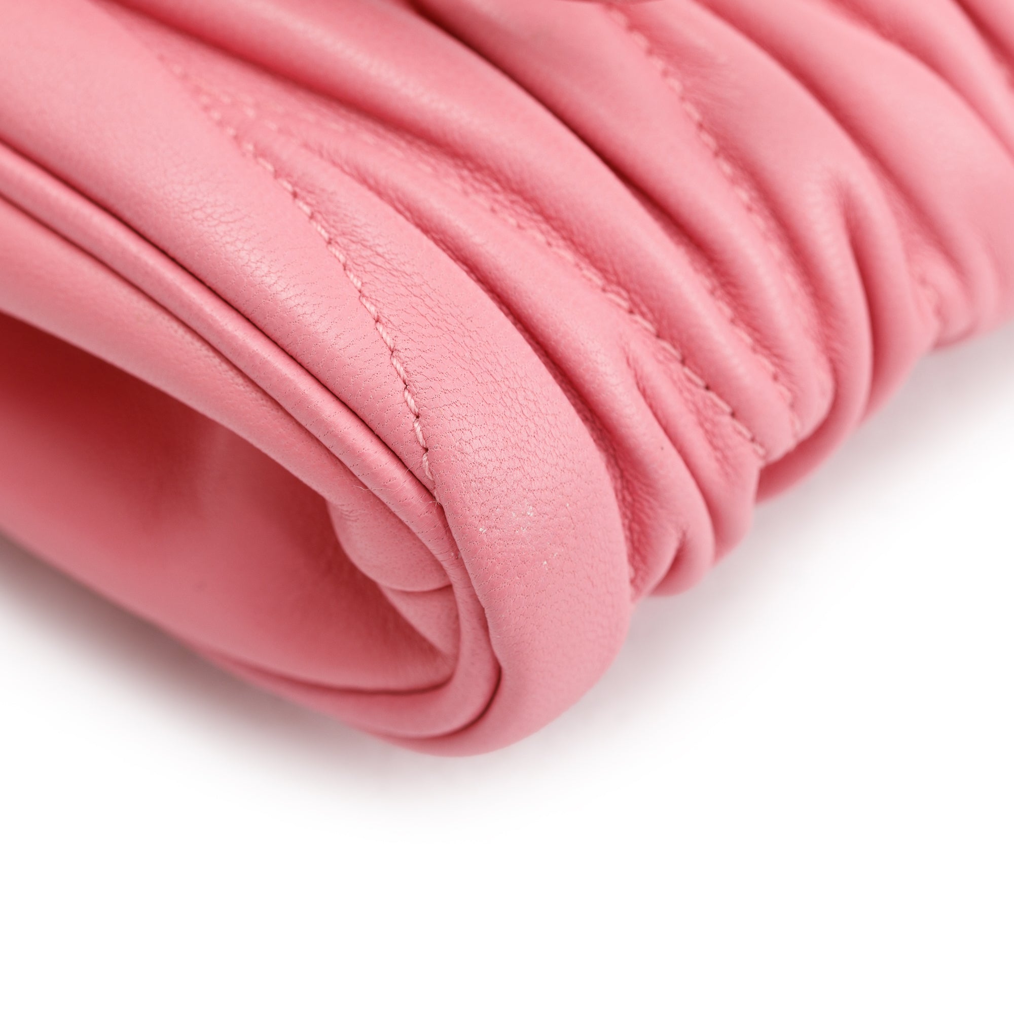 Miu Miu Pink Matelasse Nappa Wrystlet Clutch Bag w/ Authenticity Card