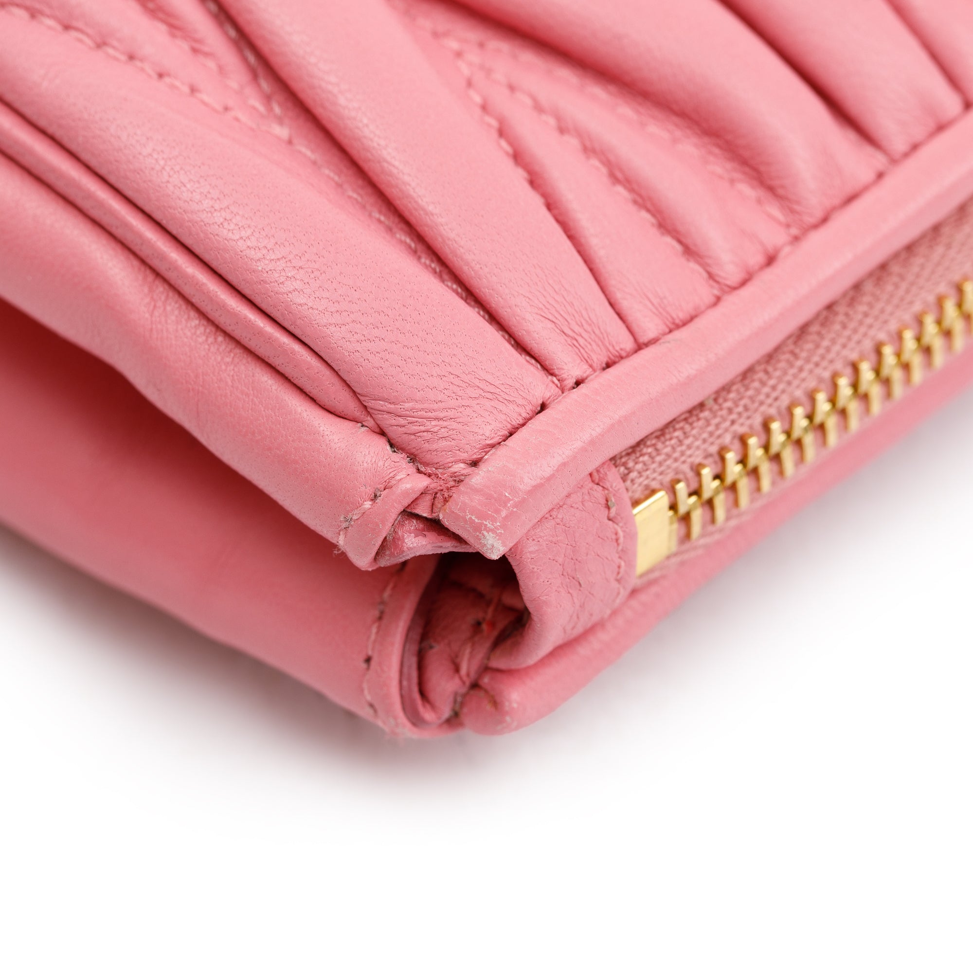 Miu Miu Pink Matelasse Nappa Wrystlet Clutch Bag w/ Authenticity Card