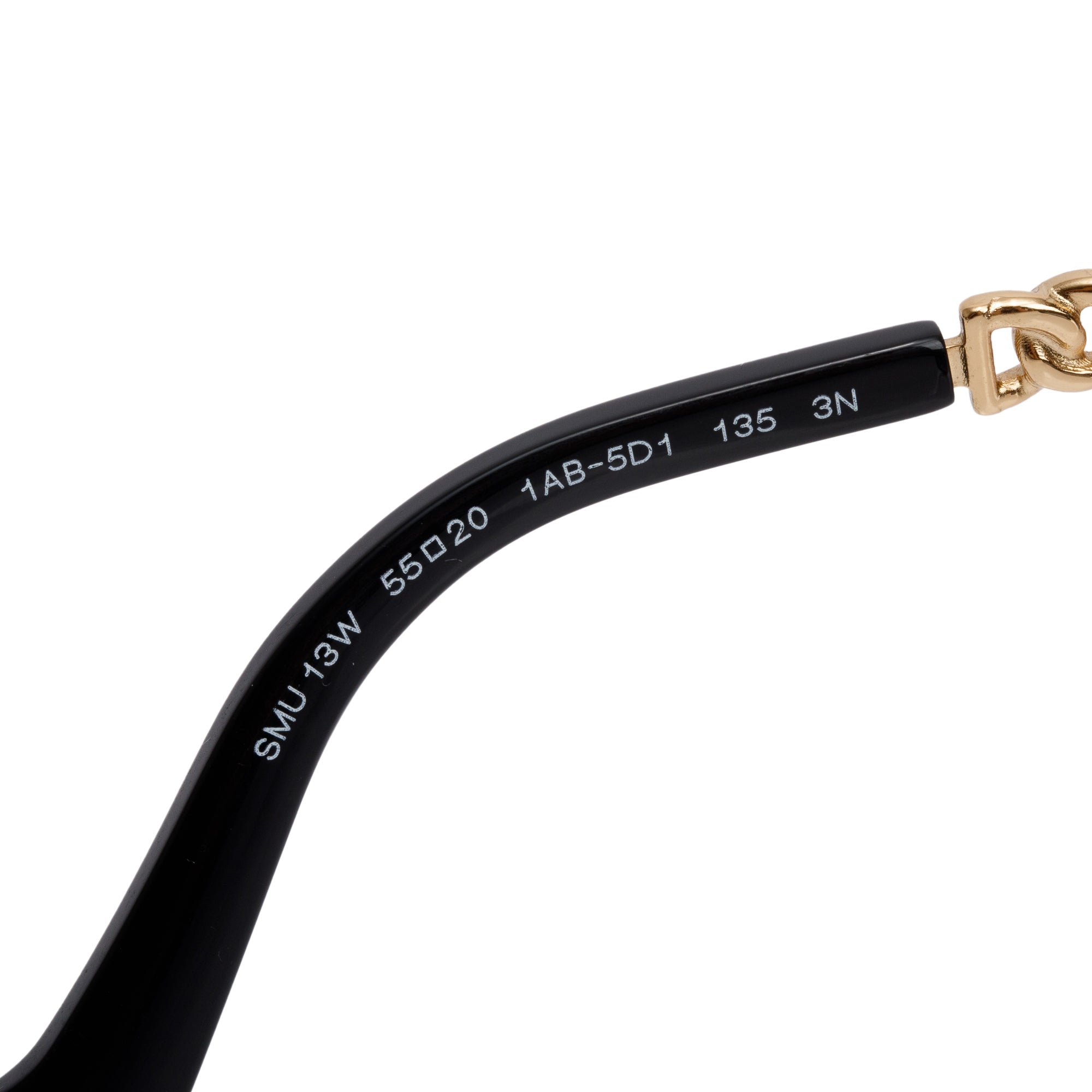 Miu Miu SMU 13W Black Acetate Logo Chain Accent Oversized Square Sunglasses w/ Case