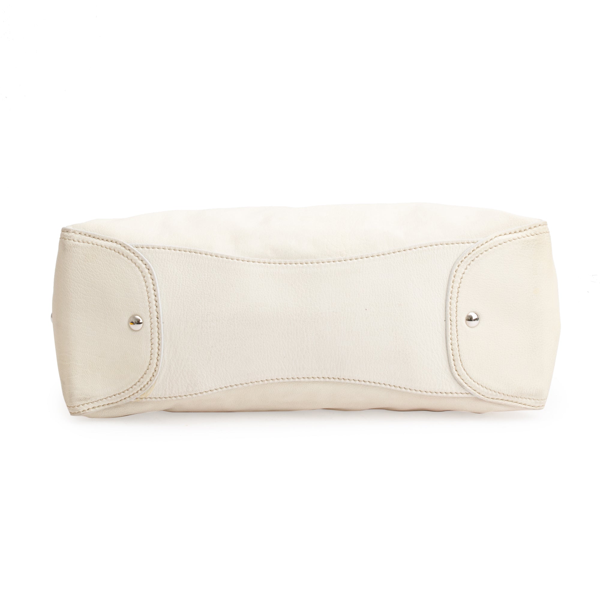 Miu Miu White Nappa Leather Hobo Shoulder Bag