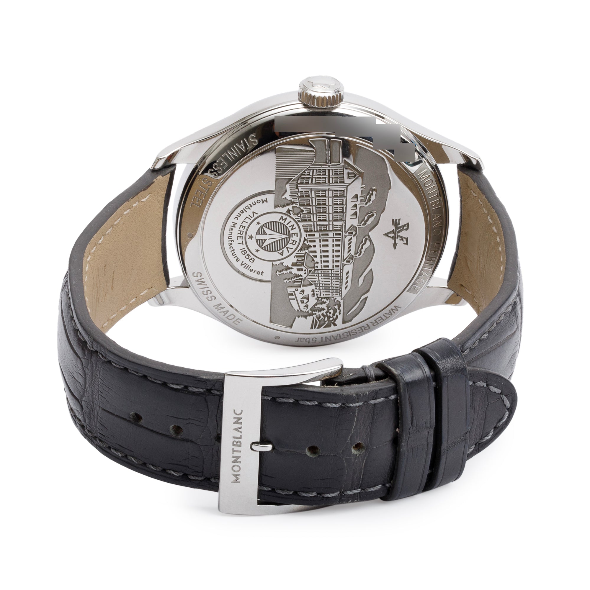 Montblanc 2022 Stainless Steel Heritage GMT 40 MM Automatic Watch, Salmon Dial w/ Box & Papers