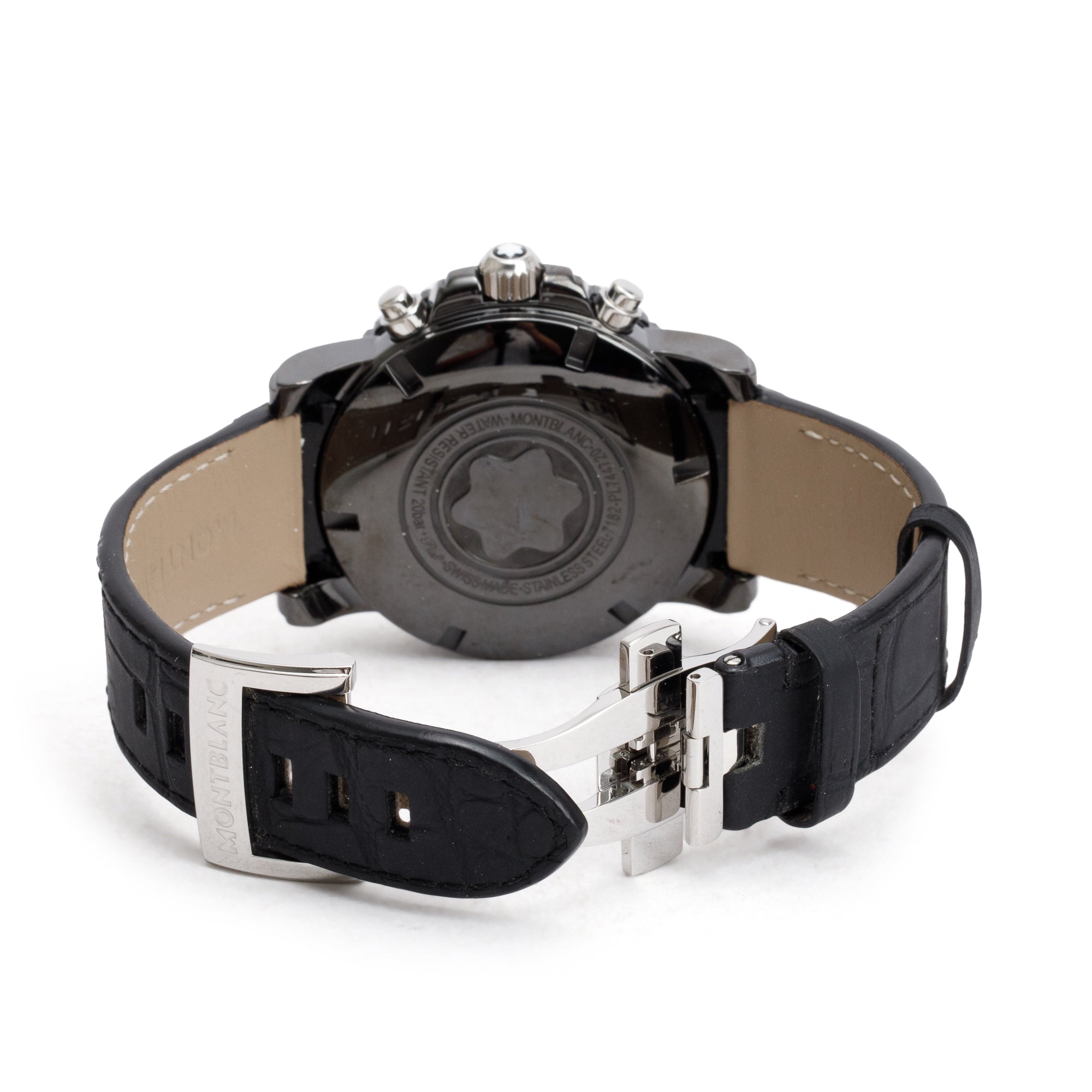 Montblanc Black DLC Coated Stainless Steel Sport 44 MM Automatic Chronograph Watch, w/ Box & Receipt