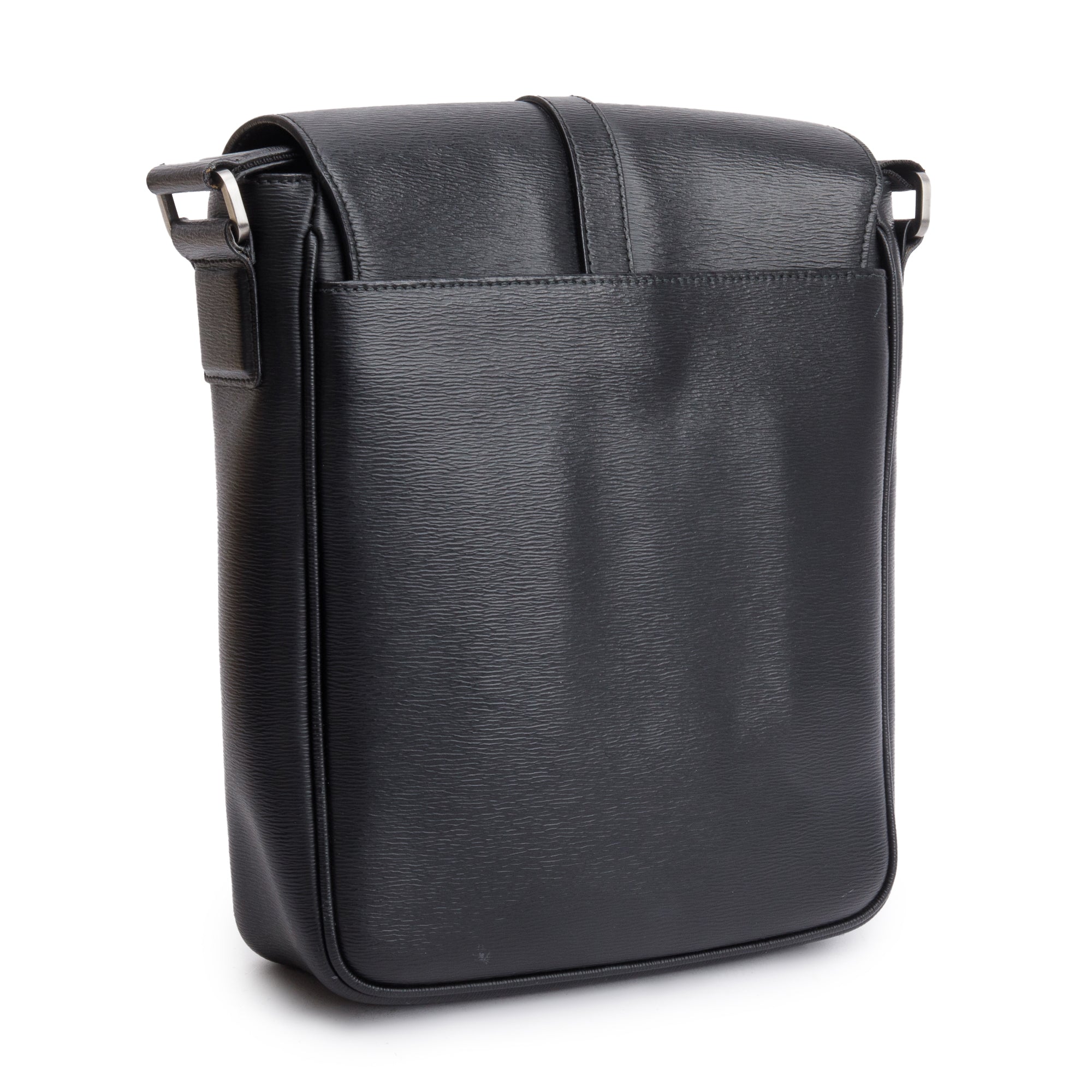 Montblanc Black Textured Leather 4810 Westside Messenger Bag