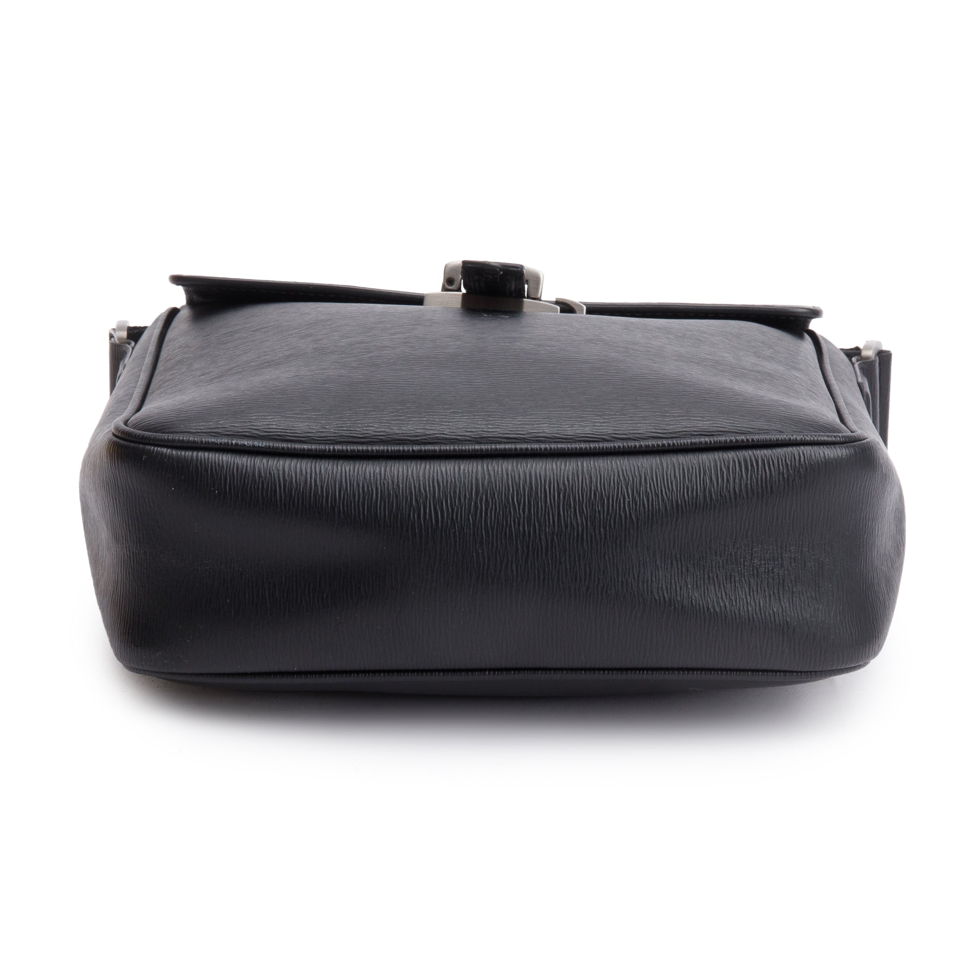 Montblanc Black Textured Leather 4810 Westside Messenger Bag