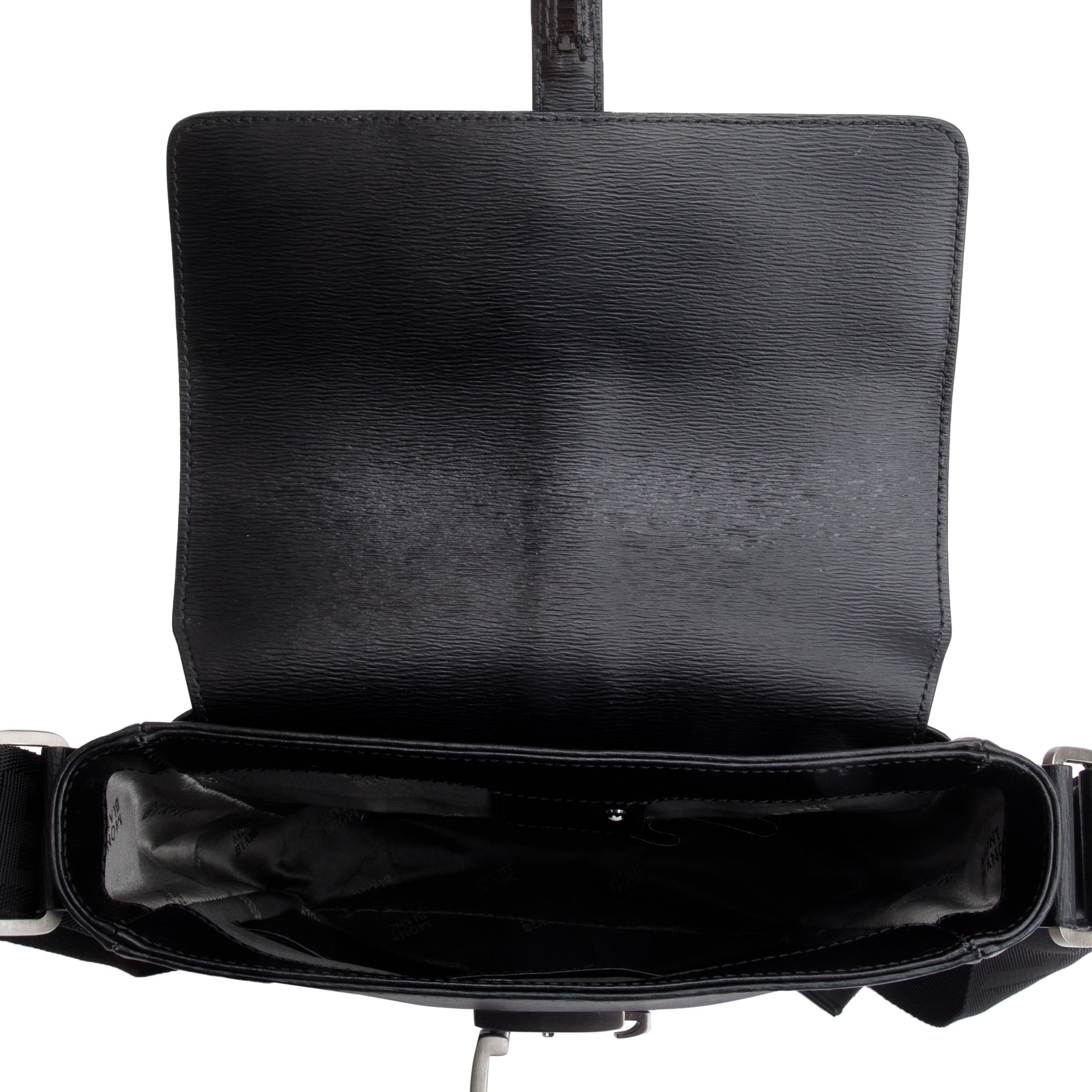Montblanc Black Textured Leather 4810 Westside Messenger Bag