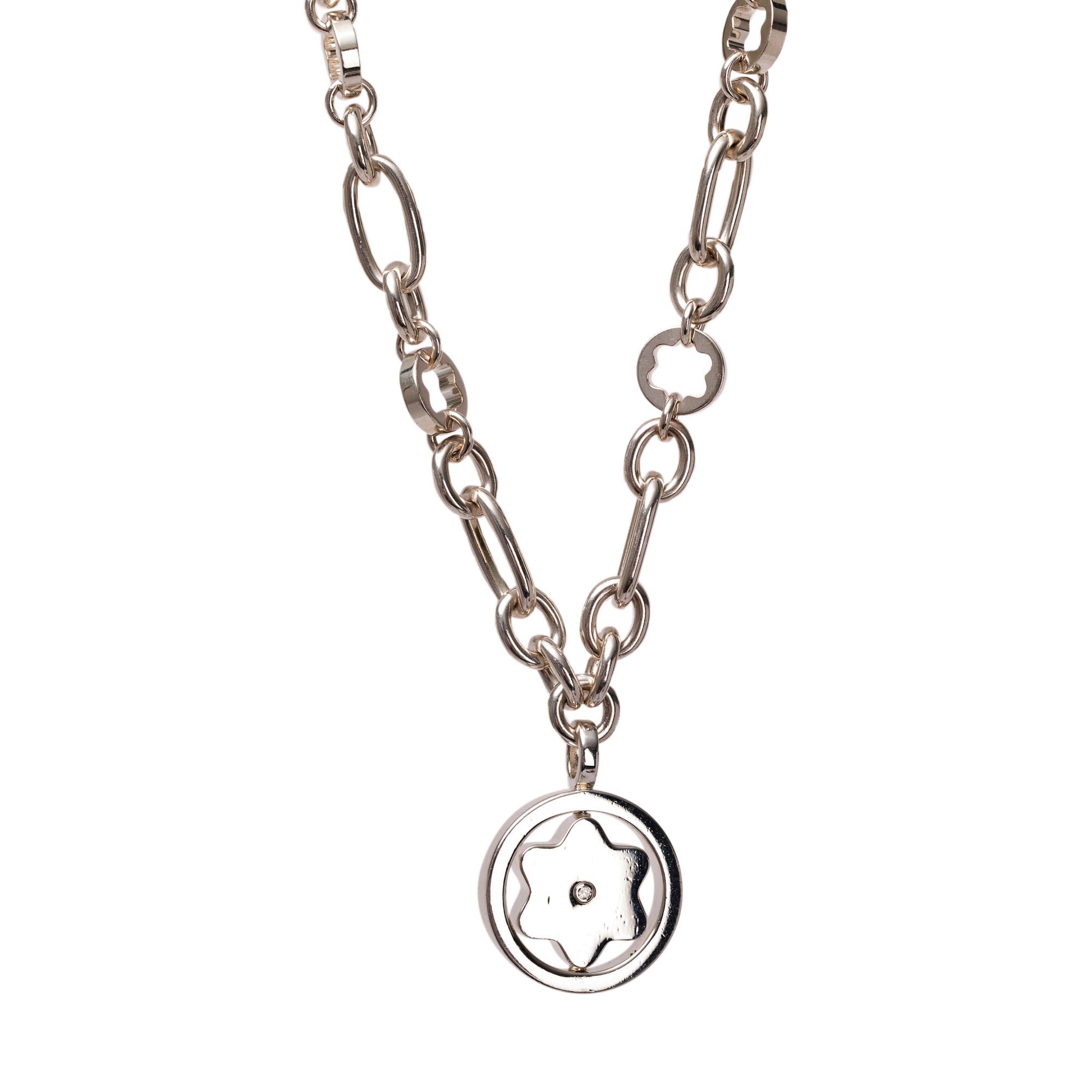 Montblanc Diamond Star Signet Pendant Necklace