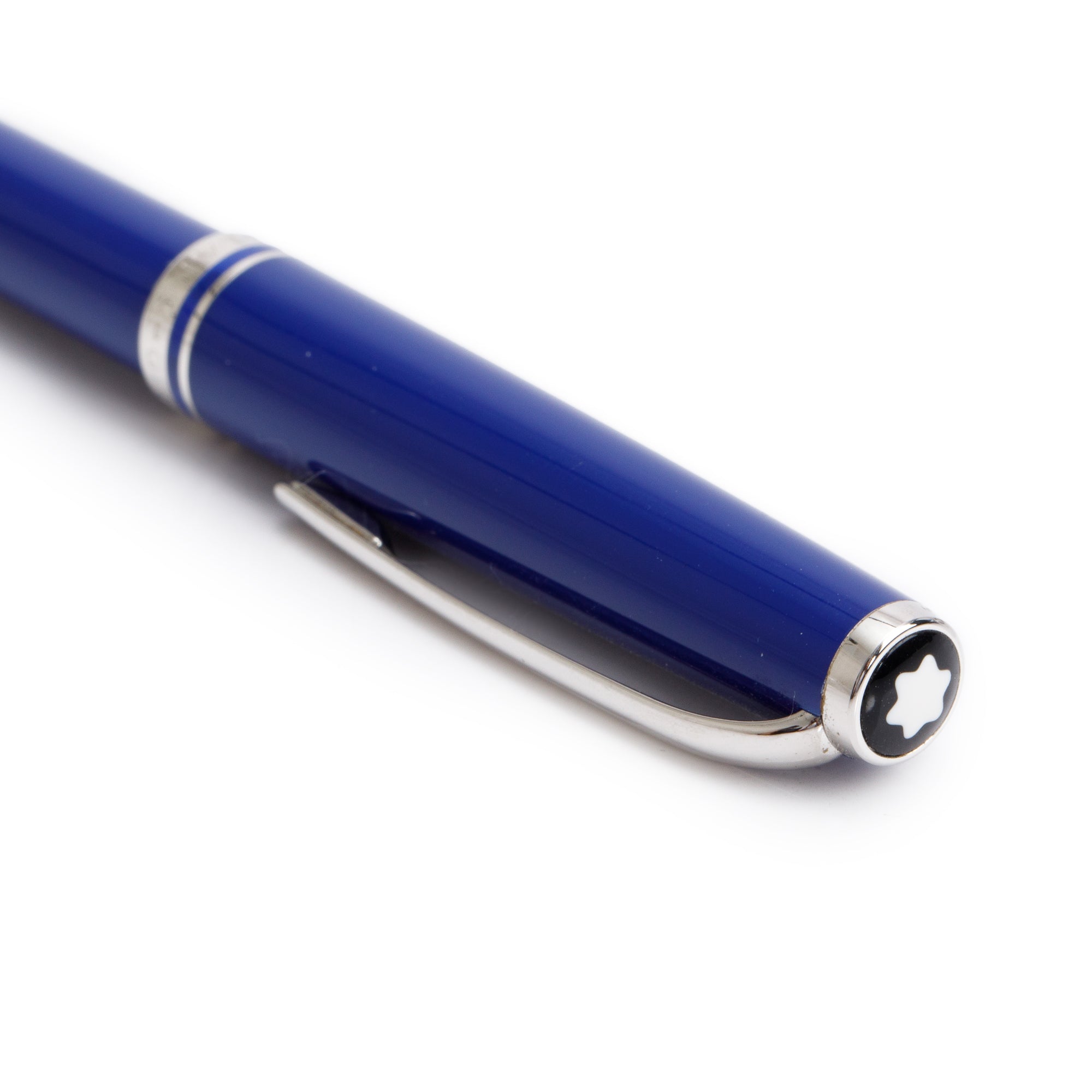 Montblanc Platinum Coated Pix Blue Ballpoint Pen w/ Box