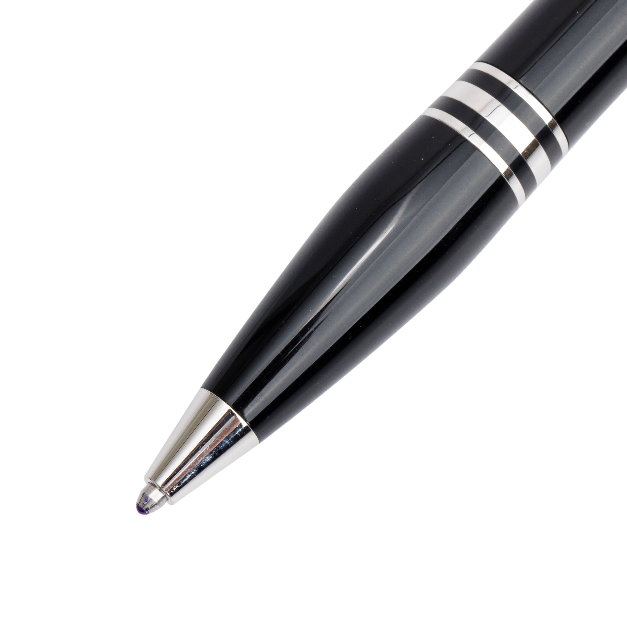 Montblanc Platinum Coated StarWalker Black Resin Ballpoint Pen w/ Box & Refills