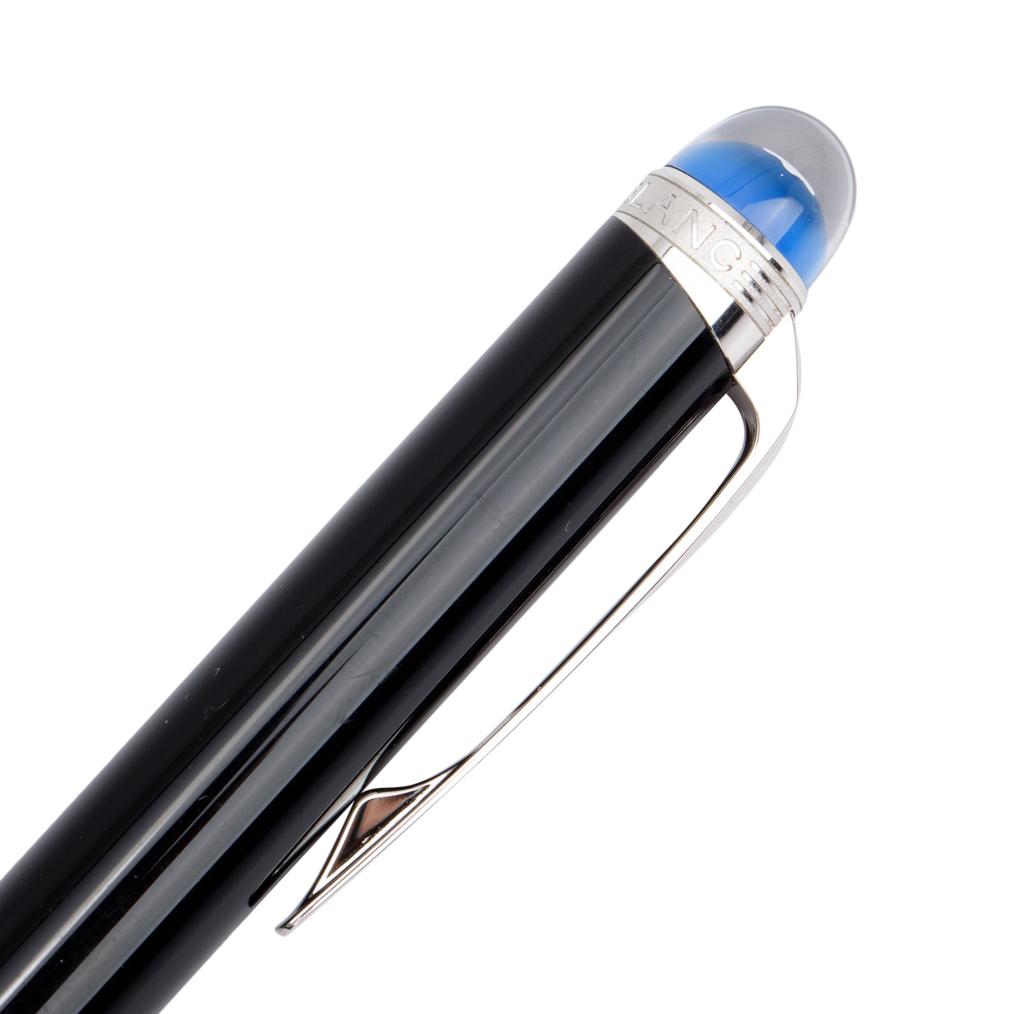 Montblanc Platinum Coated StarWalker Black Resin Ballpoint Pen w/ Box & Refills