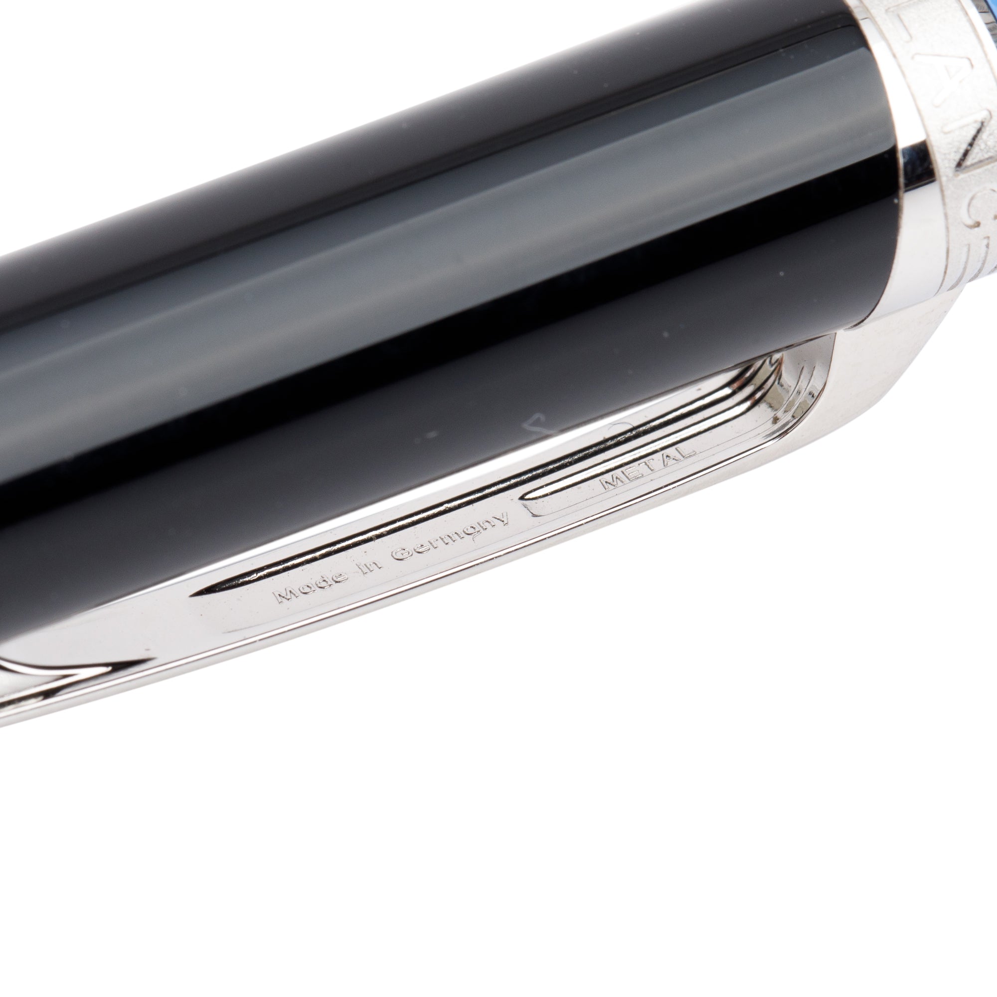 Montblanc Platinum Coated StarWalker Black Resin Ballpoint Pen w/ Box & Refills