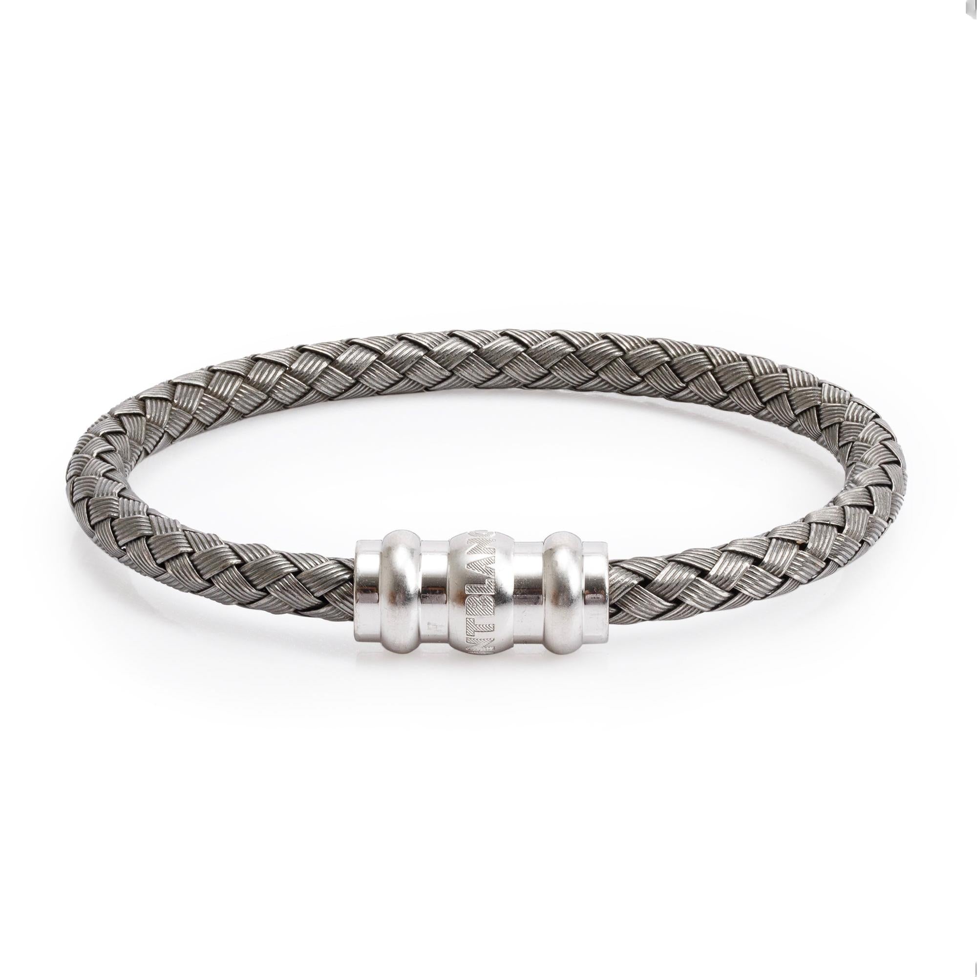 Montblanc Silver-Tone Metal Woven Bracelet