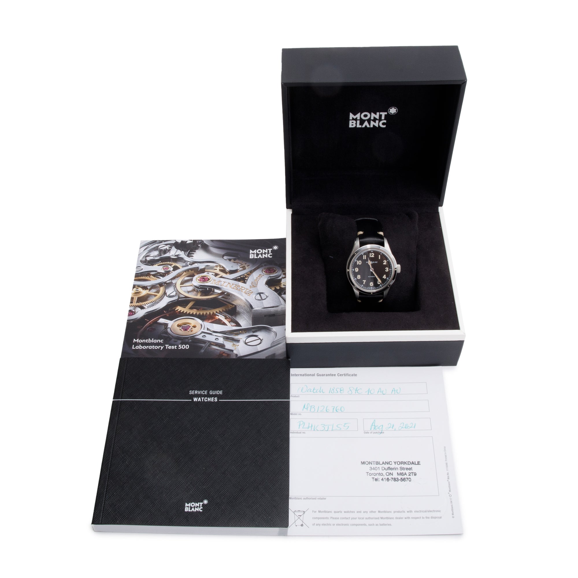 Montblanc Stainless Steel 1858 40 MM Automatic Watch w/ Box & Papers