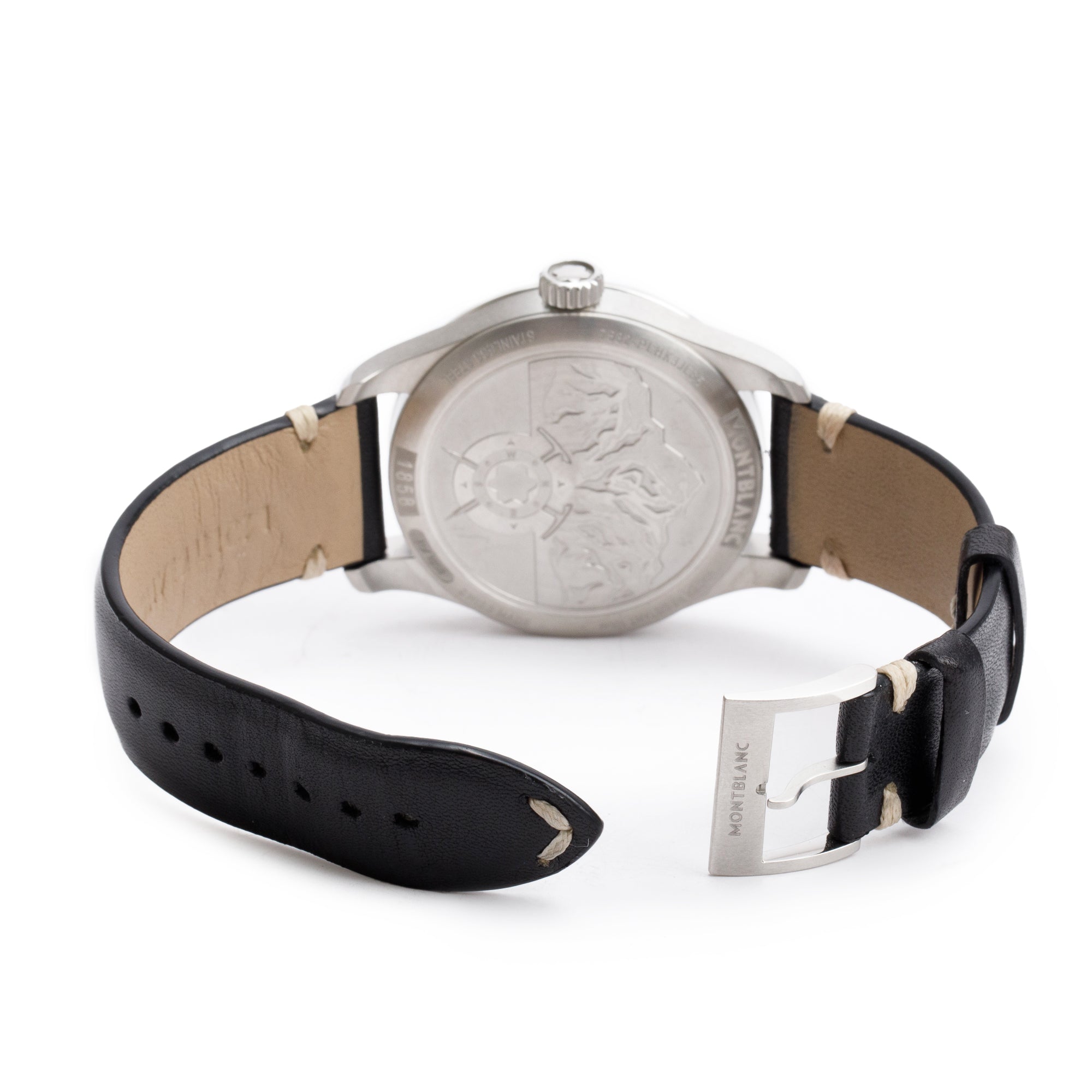 Montblanc Stainless Steel 1858 40 MM Automatic Watch w/ Box & Papers