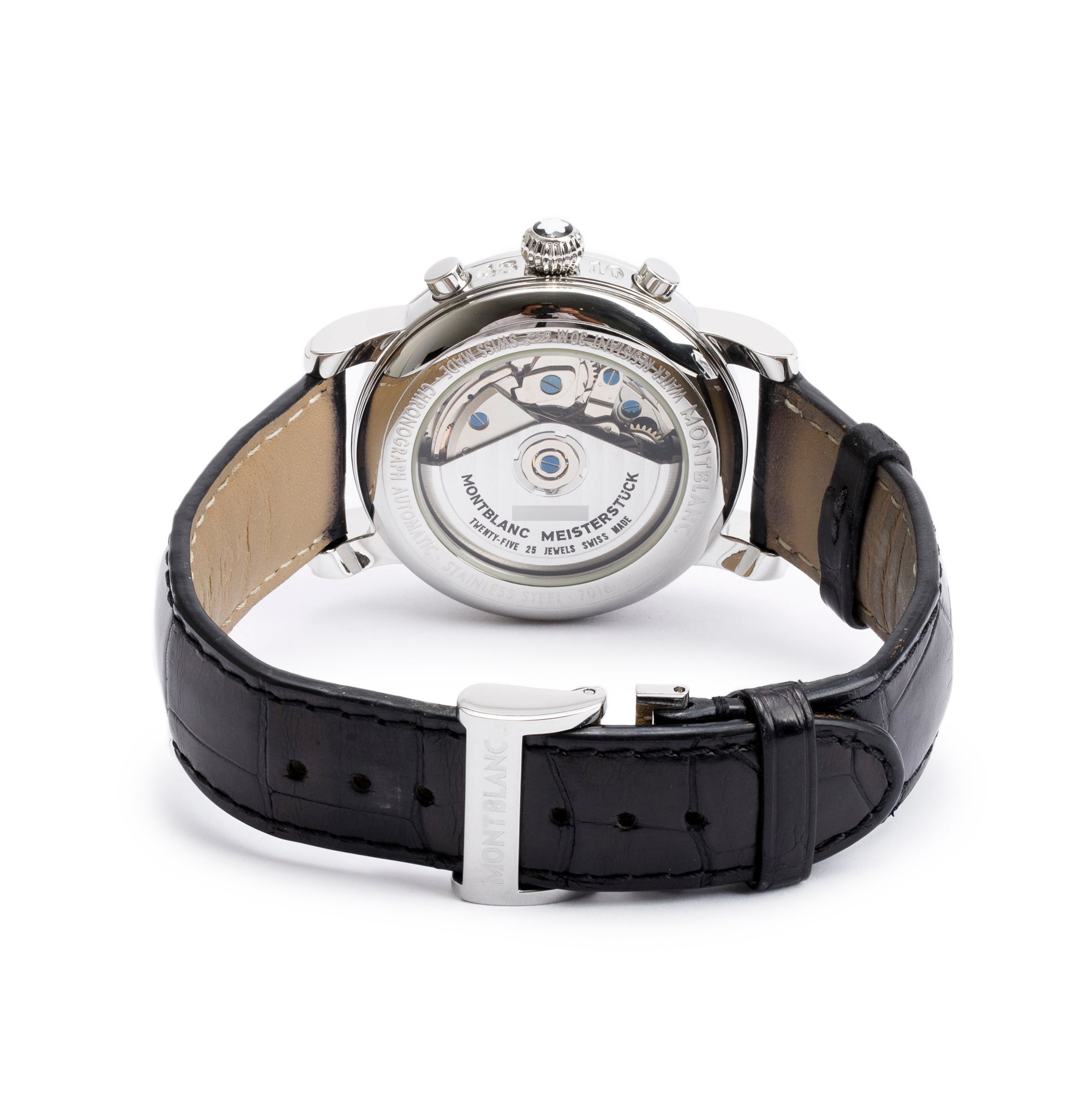 Montblanc Stainless Steel Meisterstuck Star Day Date 38 MM Chronograph Automatic Watch