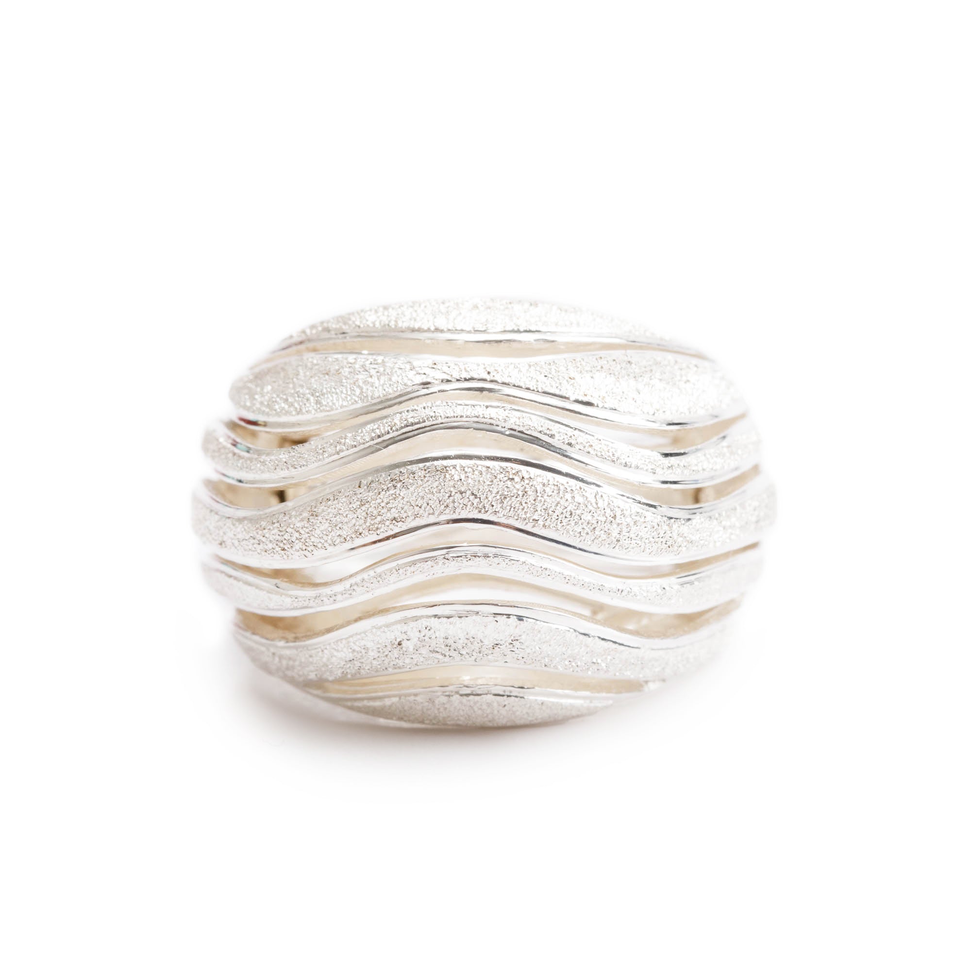 Montblanc Sterling Silver Dome Ring, Size 52 6