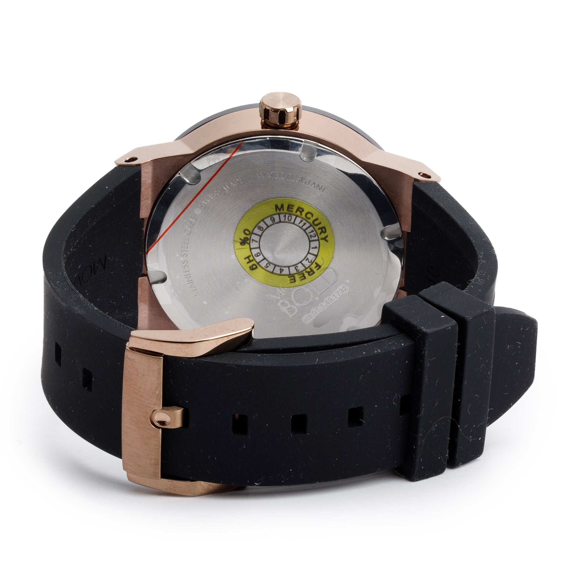 Movado Bronze Ion-Plated Stainless Steel & Black Ceramic Bold Fusion 42 MM Quartz Watch w/ Box