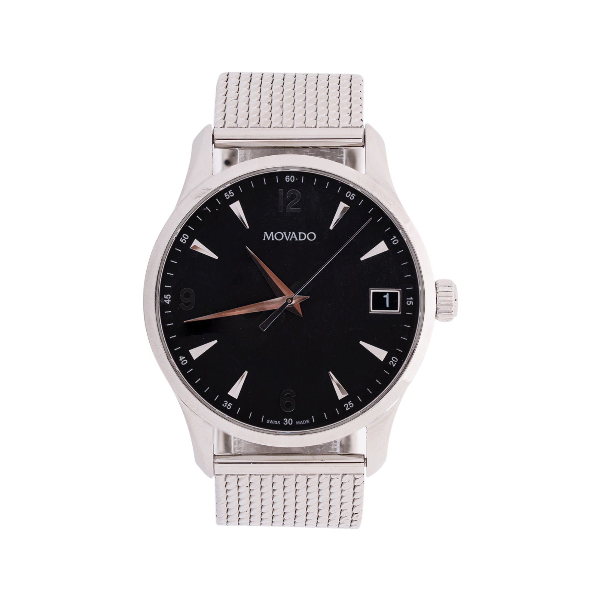 Movado Circa 40 MM Quartz Watch w/ Box & Papers