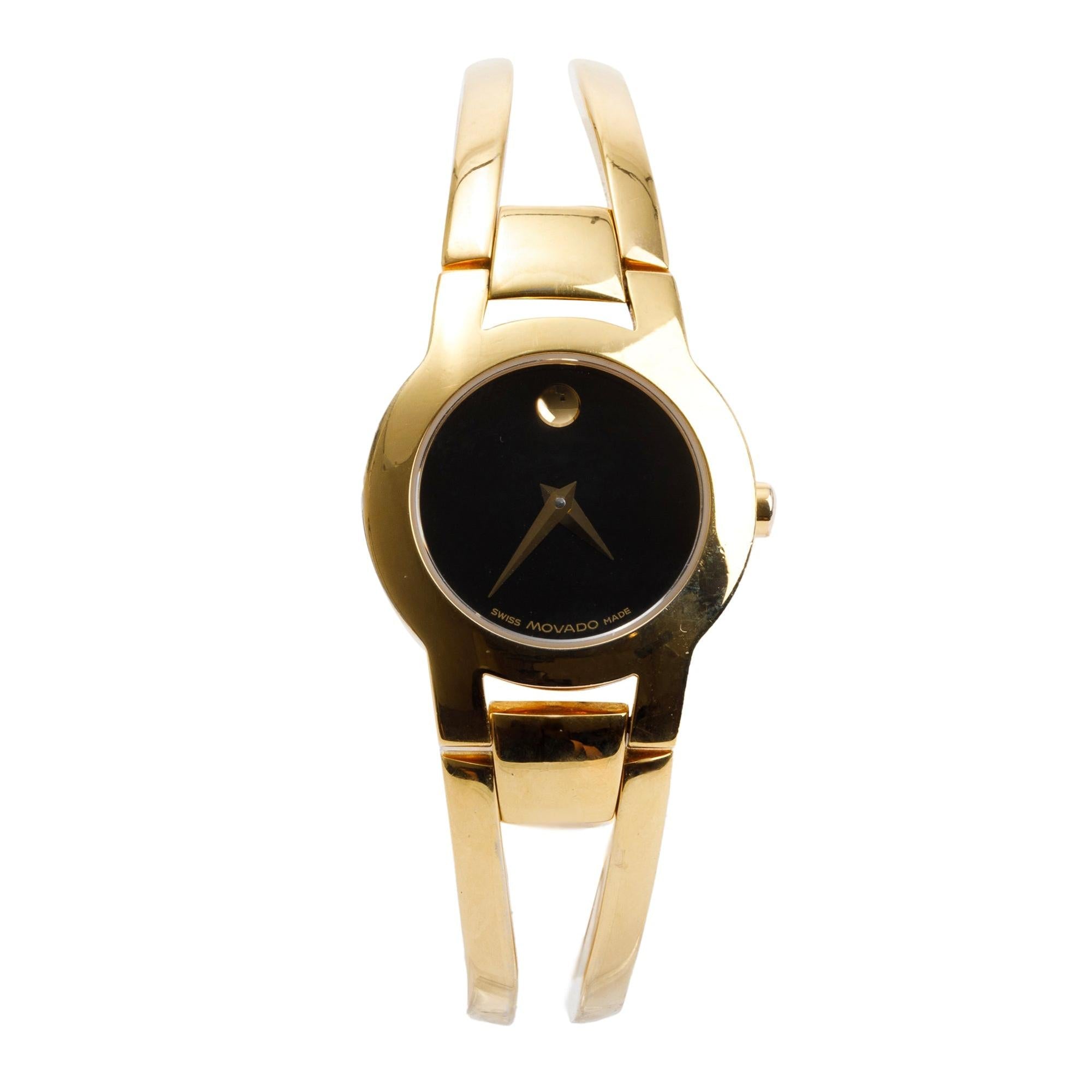Movado Gold-Plated Stainless Steel Amarosa 24 MM Watch