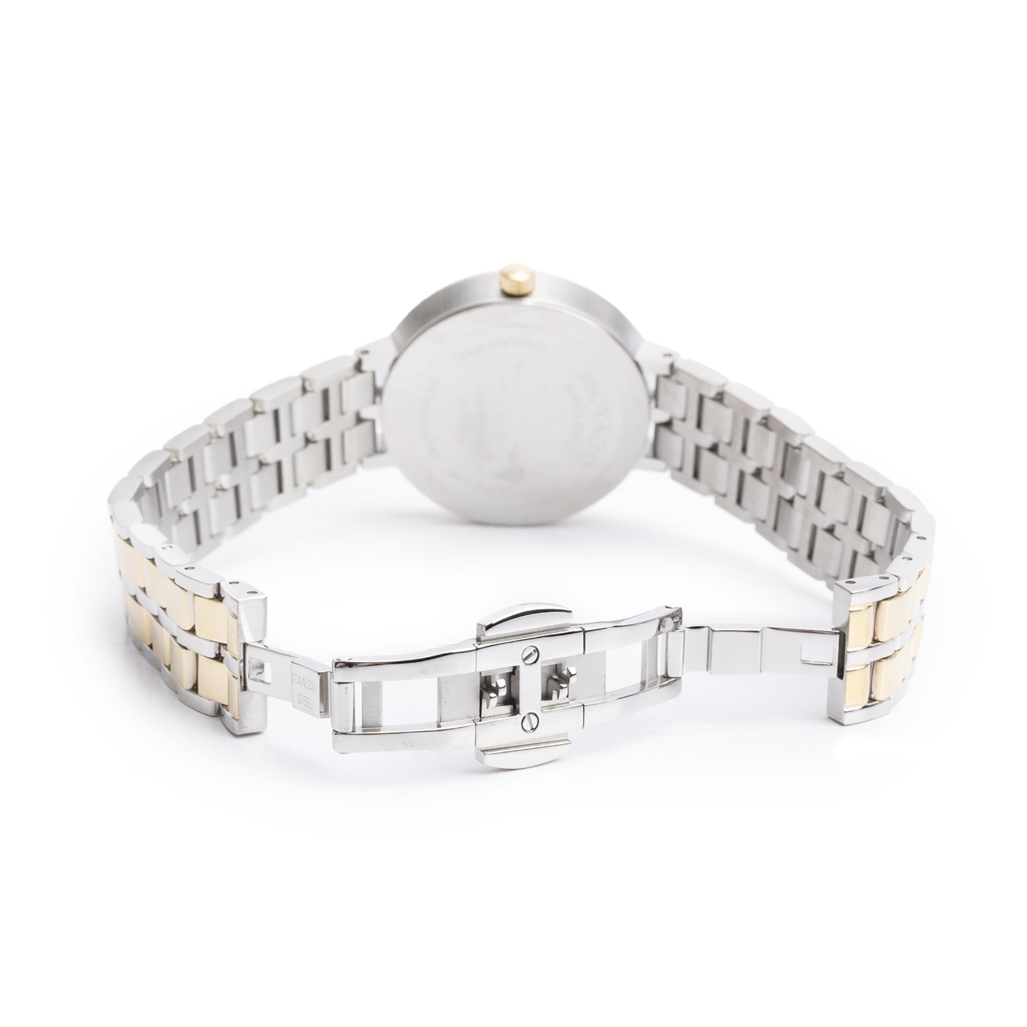 Movado Gold-Plated & Stainless Steel Kora 28 MM Quartz Watch Mother of Pearl Dial