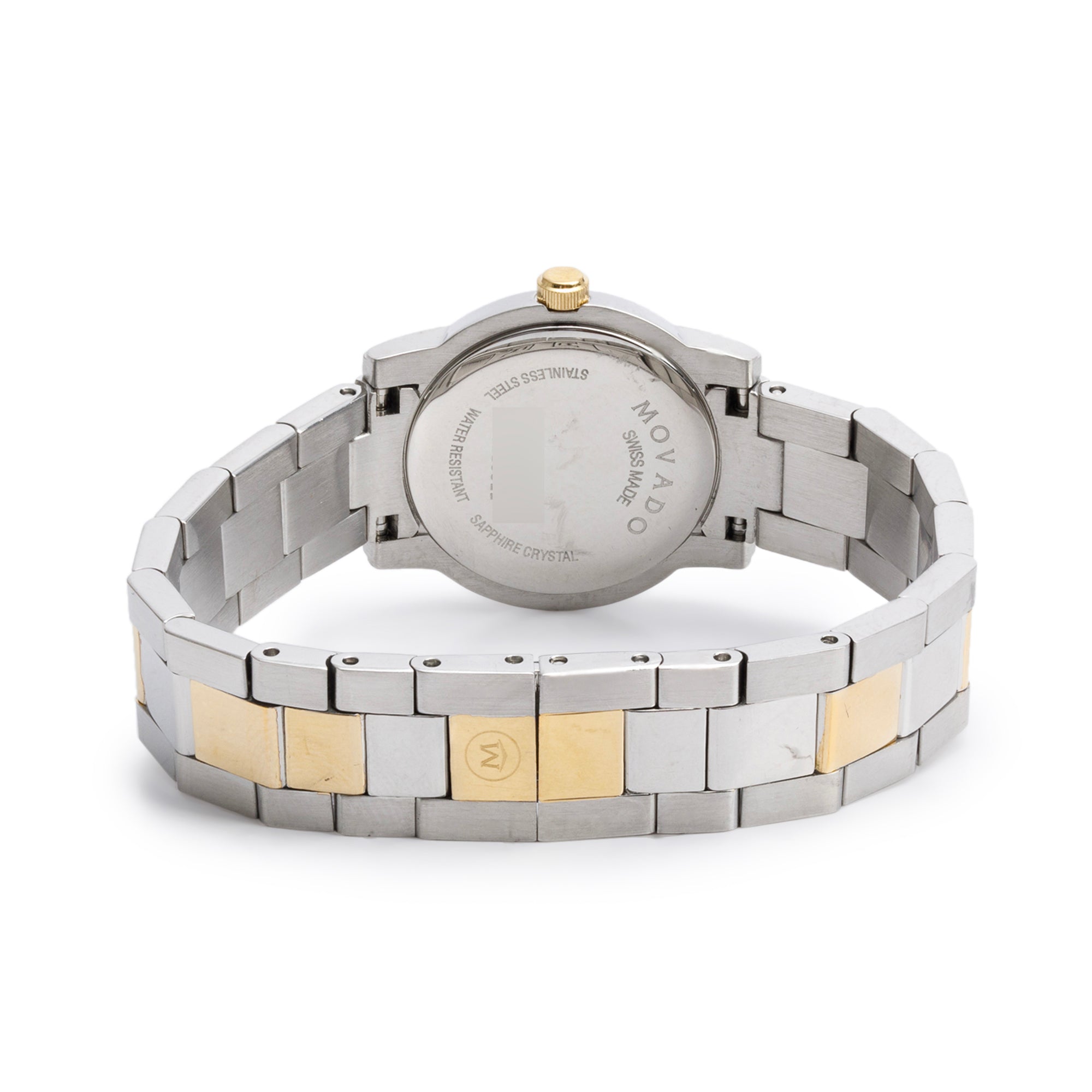 Movado Gold-Plated & Stainless Steel Museum 24 MM Quartz Watch Black Dial