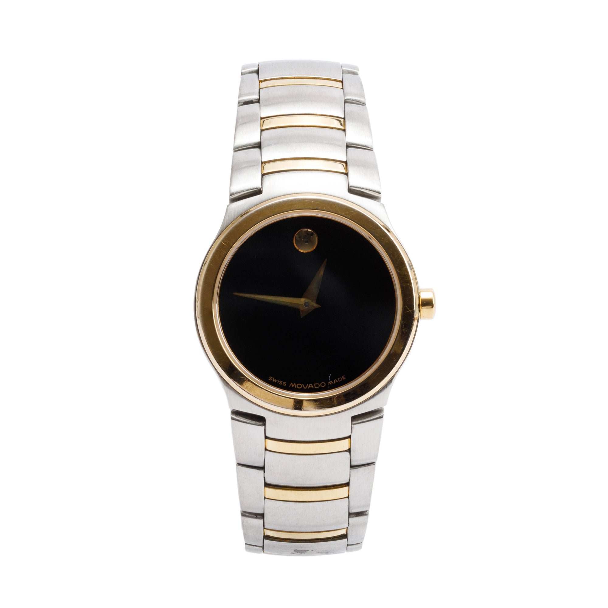 Movado Gold-Plated & Stainless Steel Museum 25 MM Quartz Watch