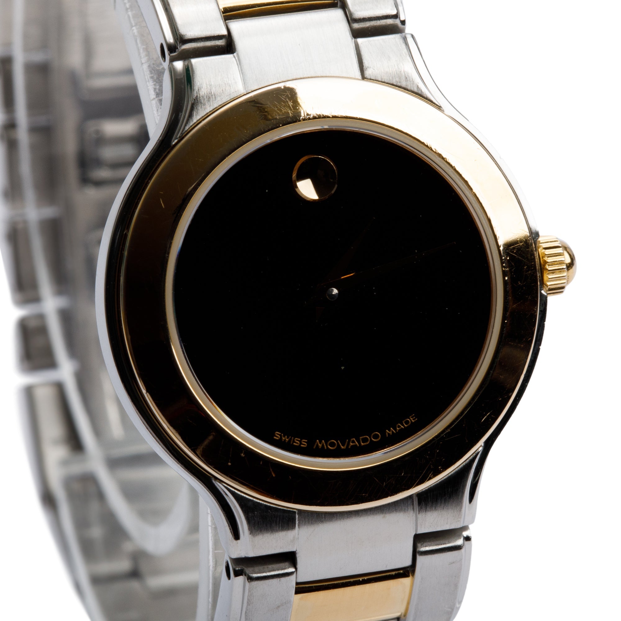Movado Gold-Plated & Stainless Steel Museum 26 MM Quartz Watch