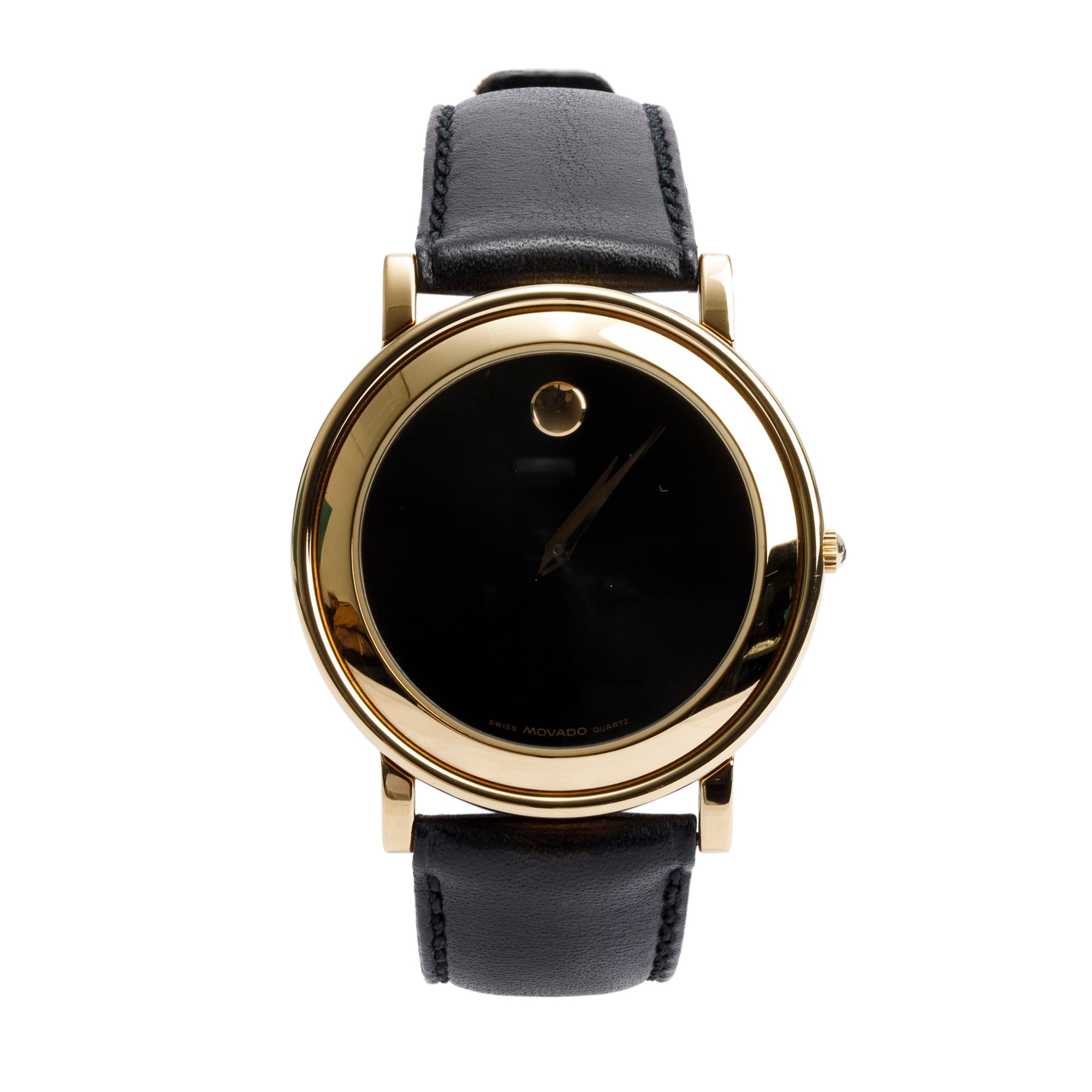 Movado Gold Plated Stainless Steel Museum 34 MM Quartz Watch