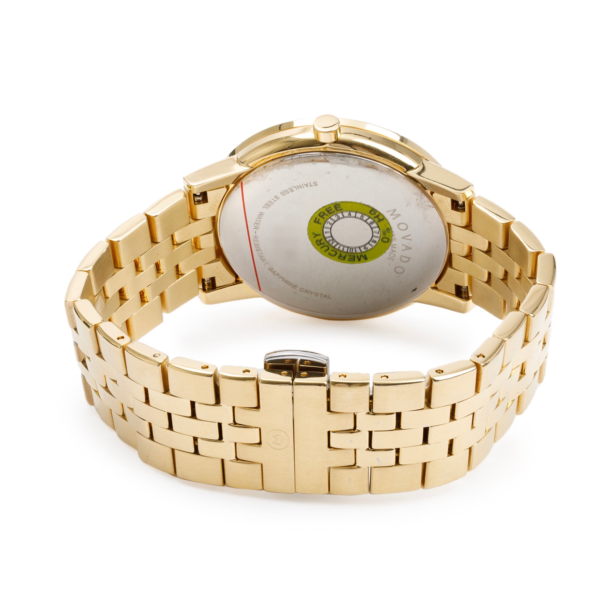 Movado Gold Plated Stainless Steel Museum Classic 40 MM Watch w/ Box & Papers