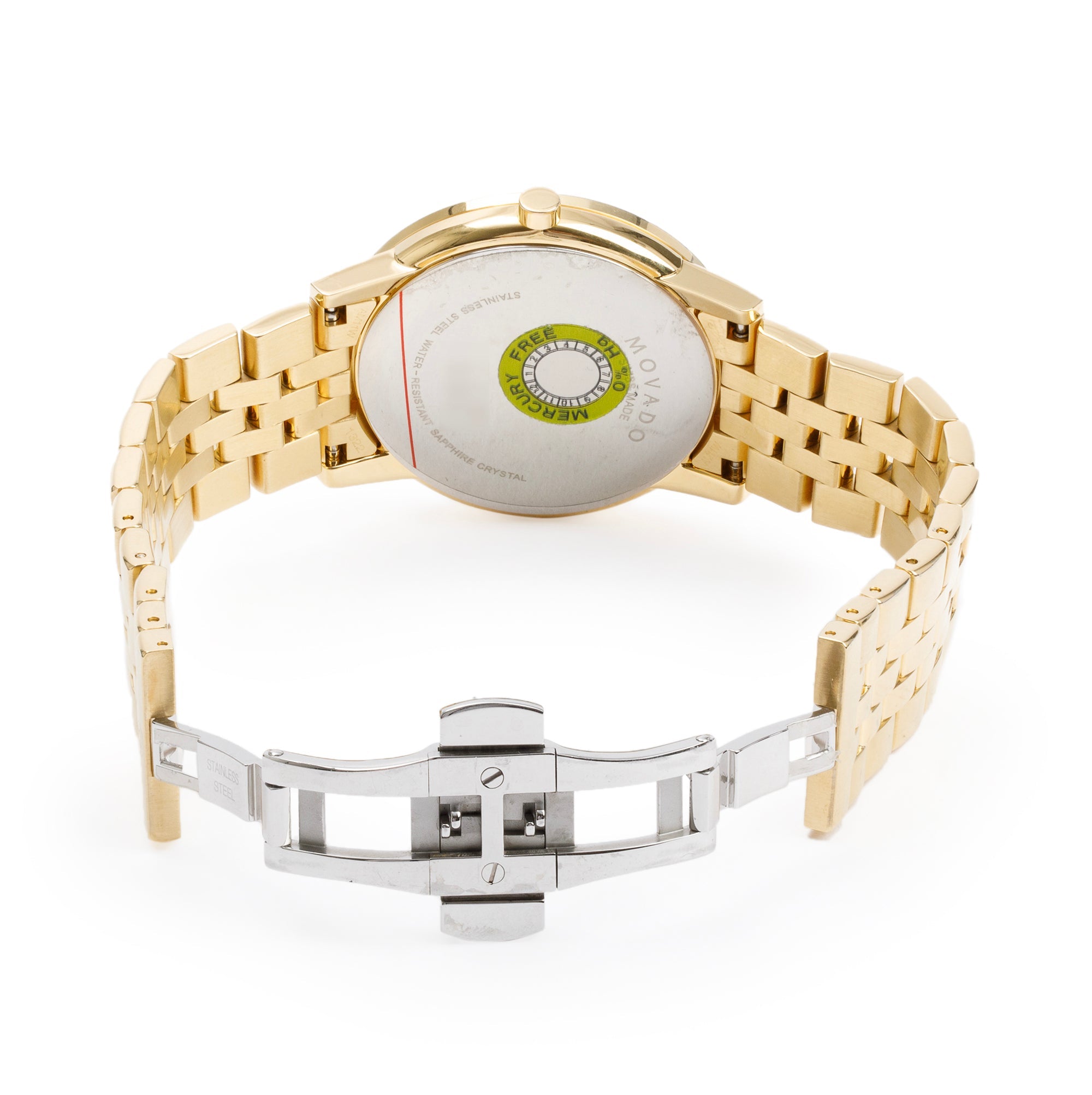 Movado Gold Plated Stainless Steel Museum Classic 40 MM Watch w/ Box & Papers