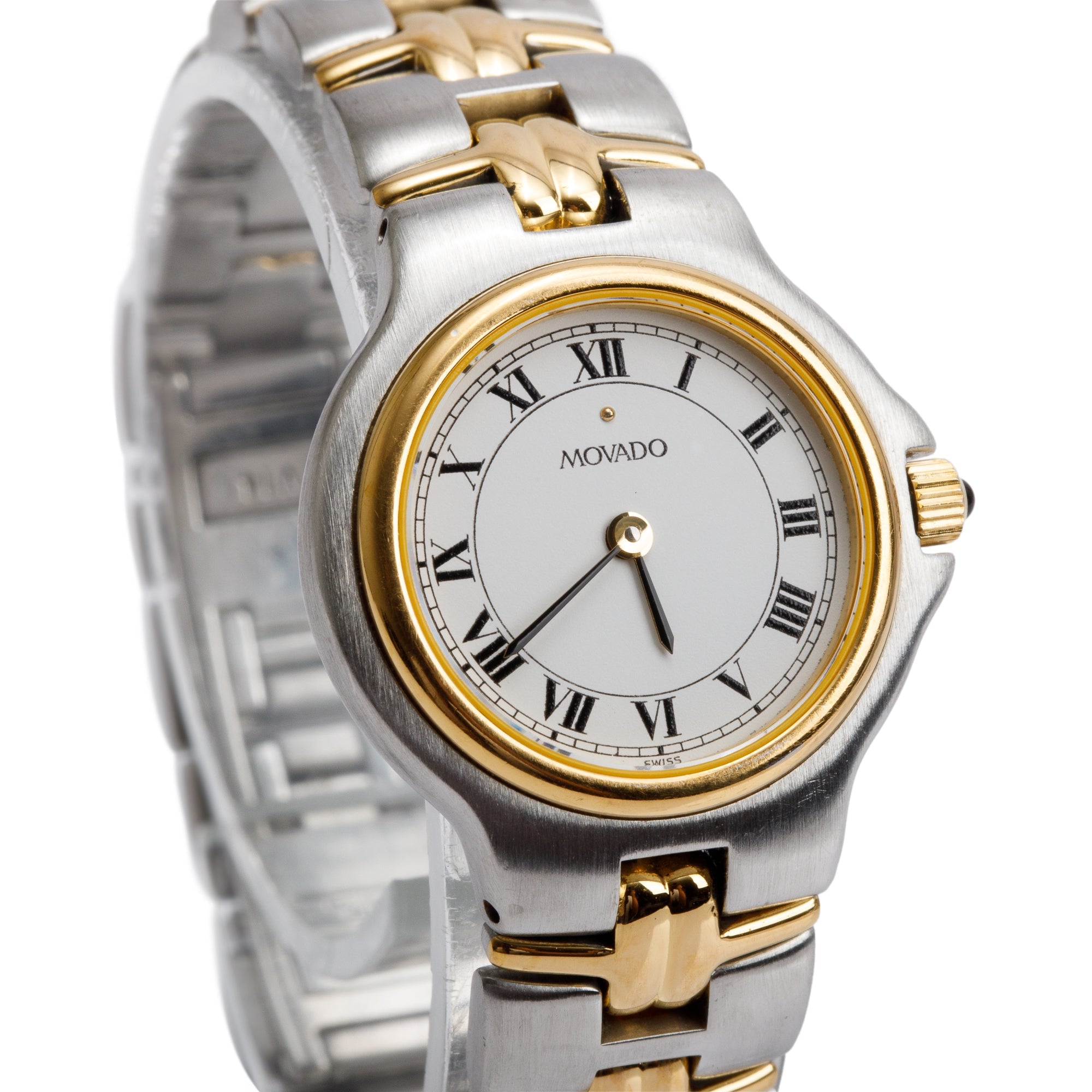 Movado Gold-Plated & Stainless Steel Olympian 26 MM Quartz Watch