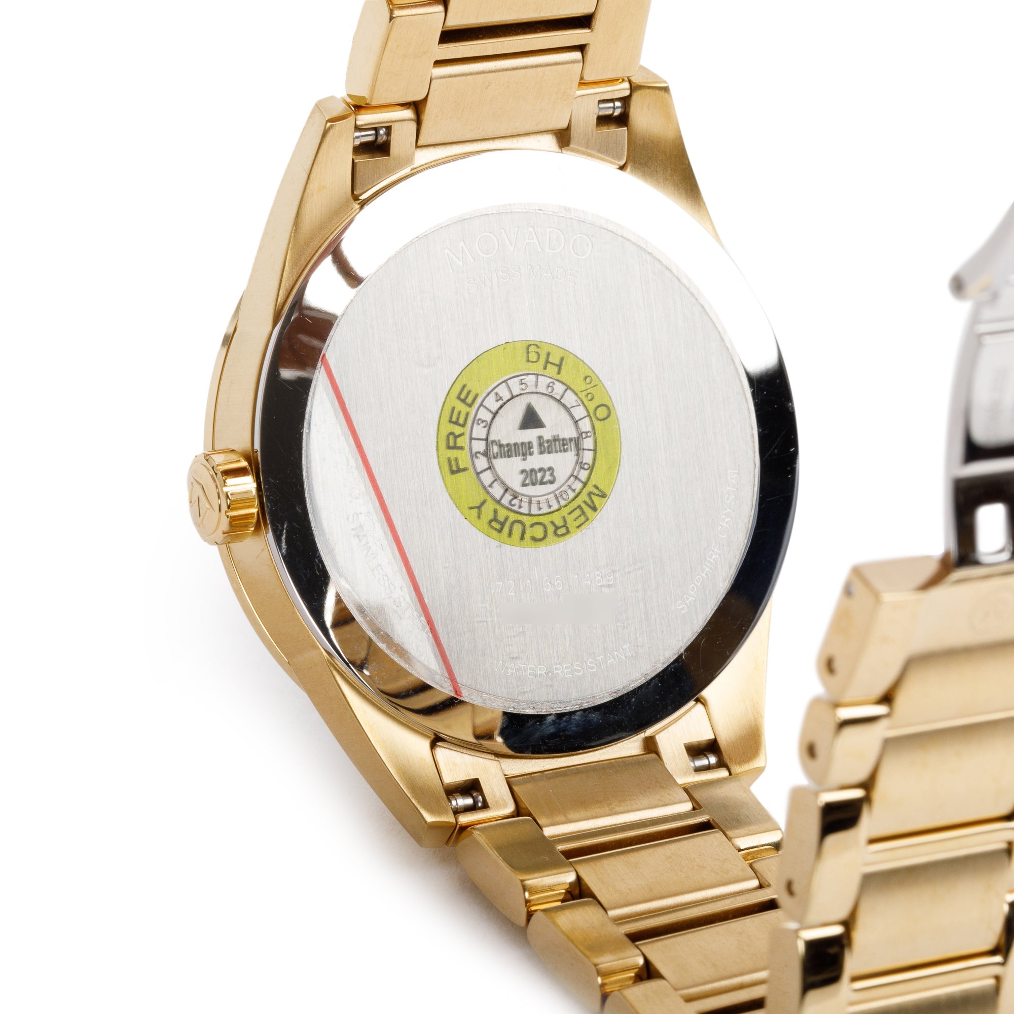 Movado Gold Plated Stainless Steel Stratus 40 MM Quartz Watch