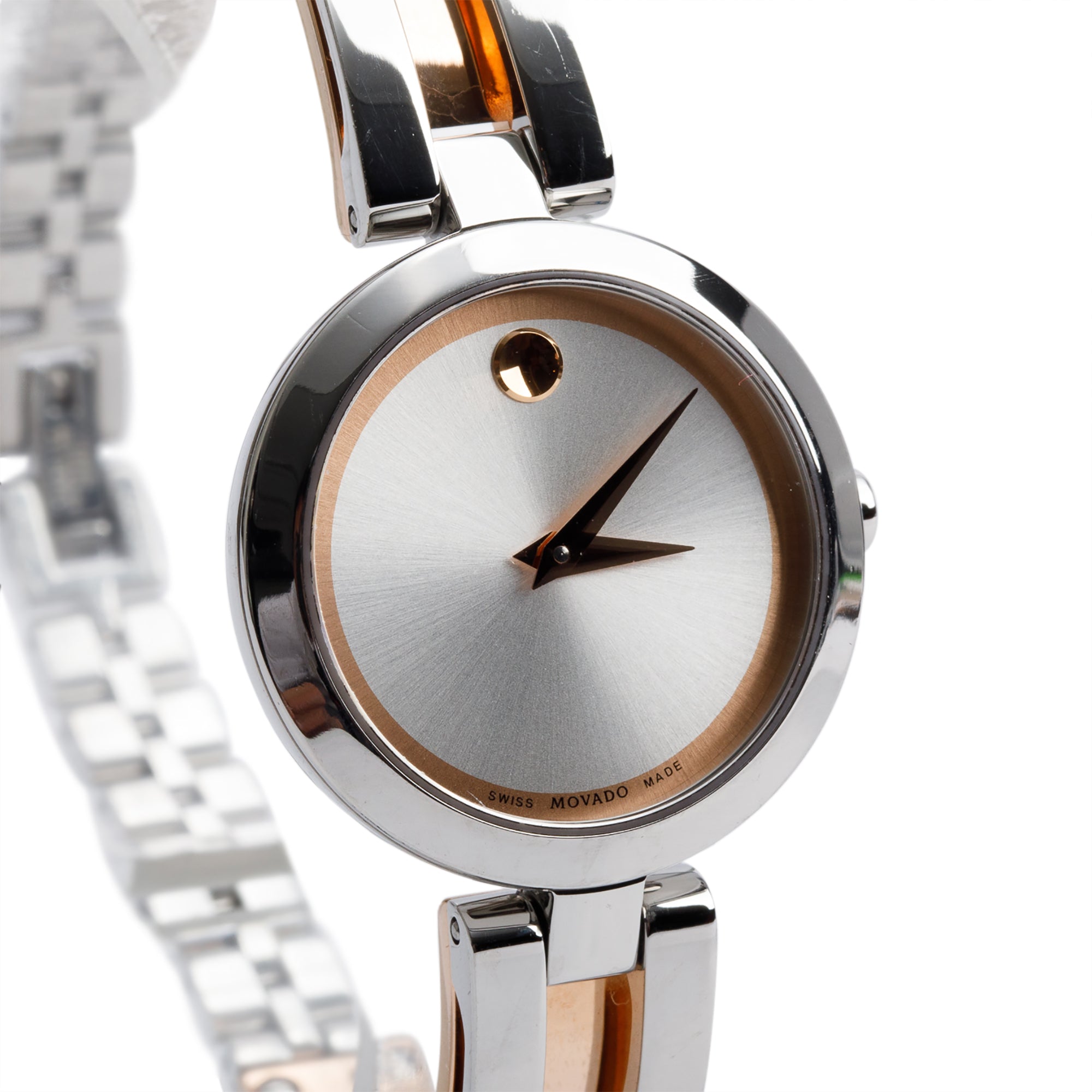 Movado Rose Gold-Plated & Stainless Steel Aleena 27 MM Quartz Watch