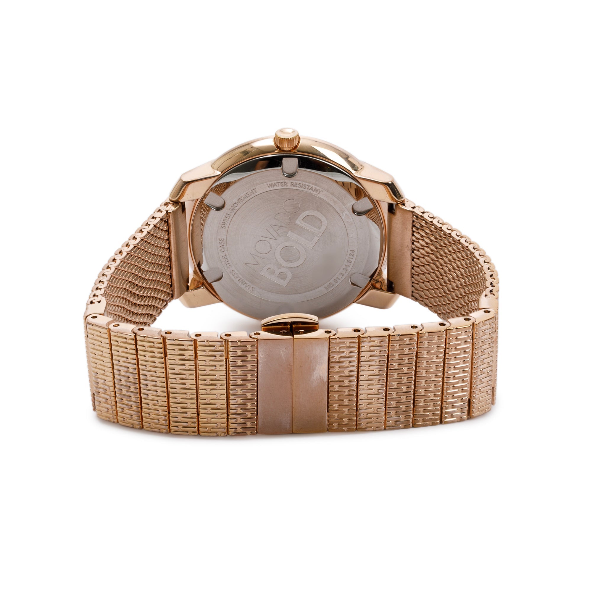 Movado Rose Gold Plated Stainless Steel Bold 36 MM Watch