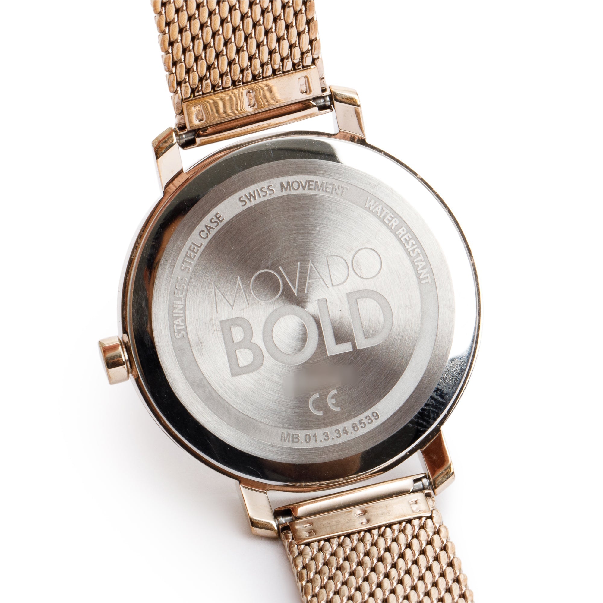 Movado Rose Gold Plated Stainless Steel Bold Evolution 34 MM Watch