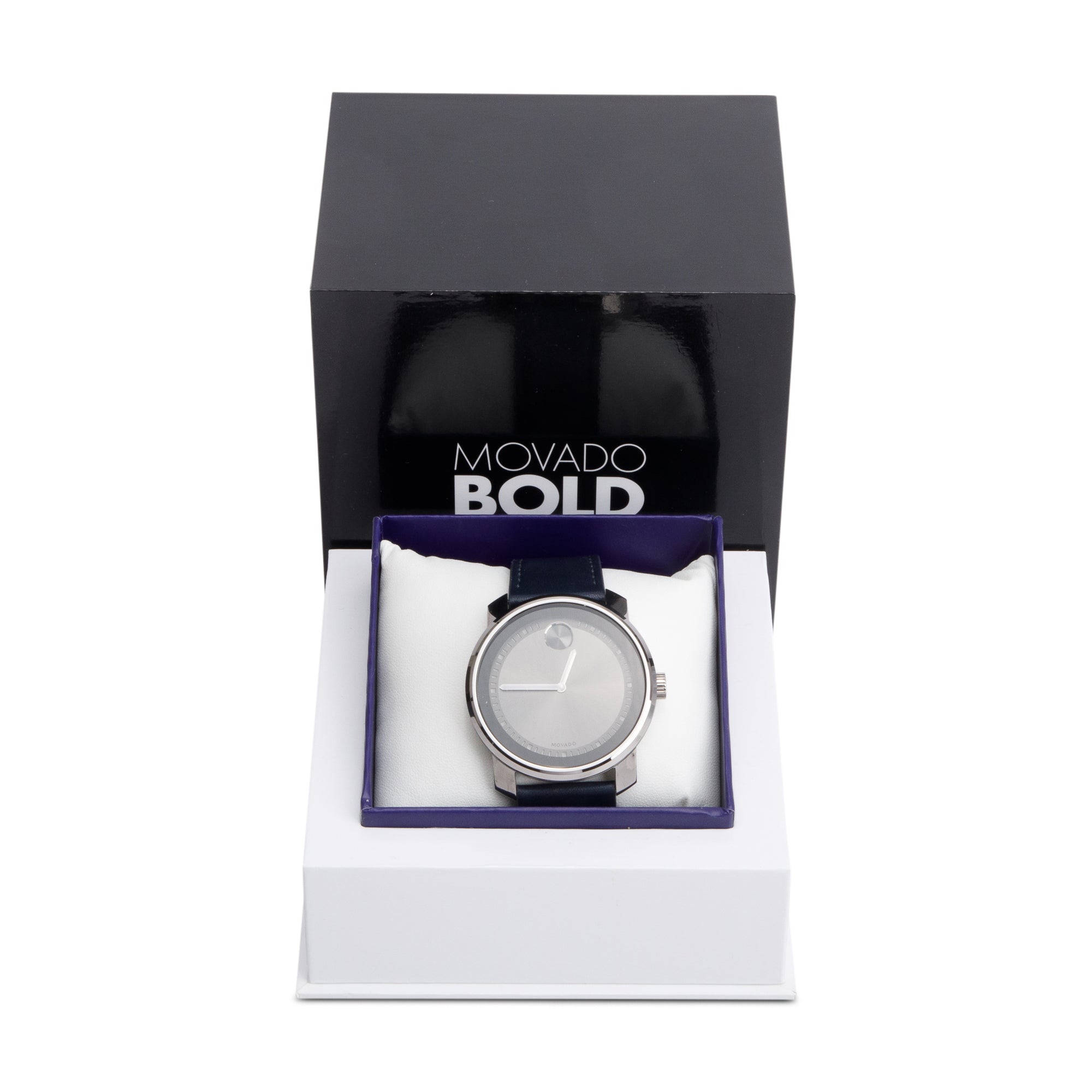 Movado Stainless Steel Bold 42 MM Quartz Watch w/ Box