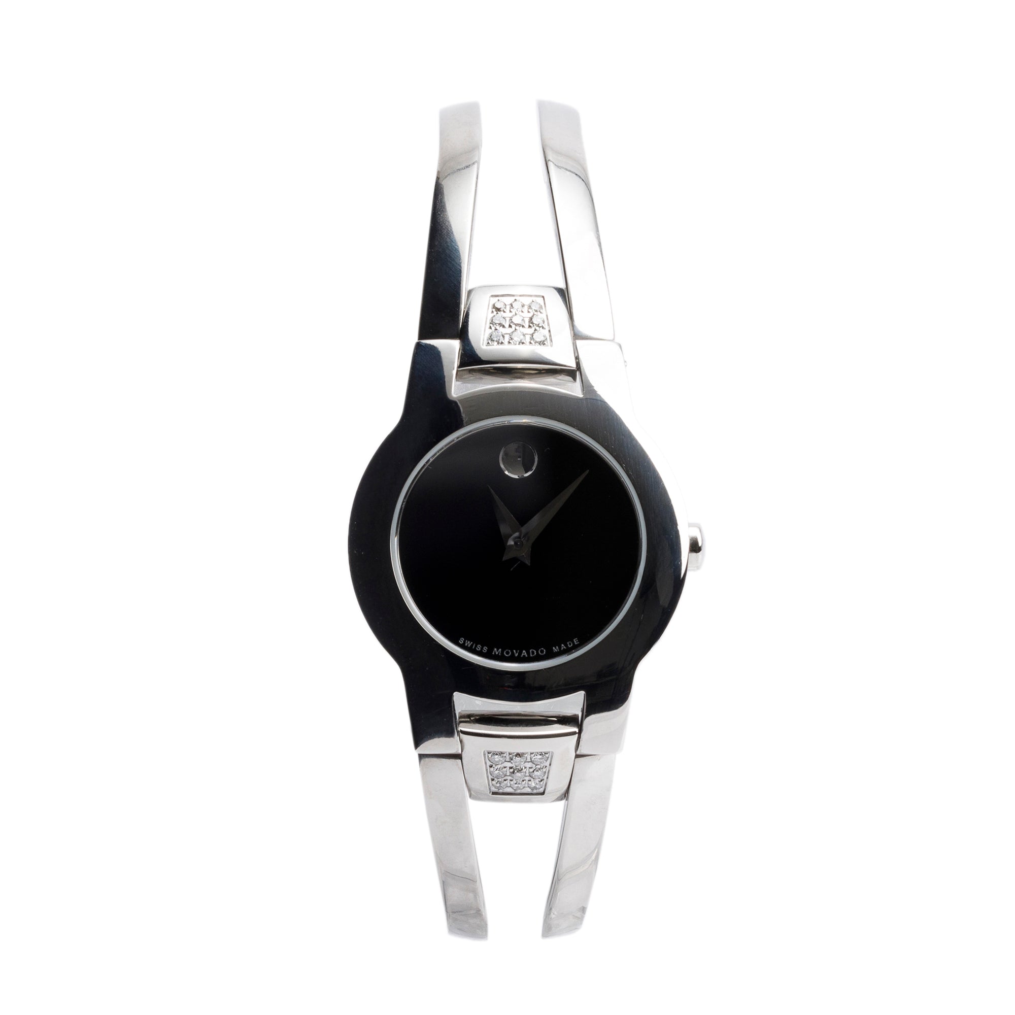 Movado Stainless Steel Diamond Amorosa 24 MM Watch