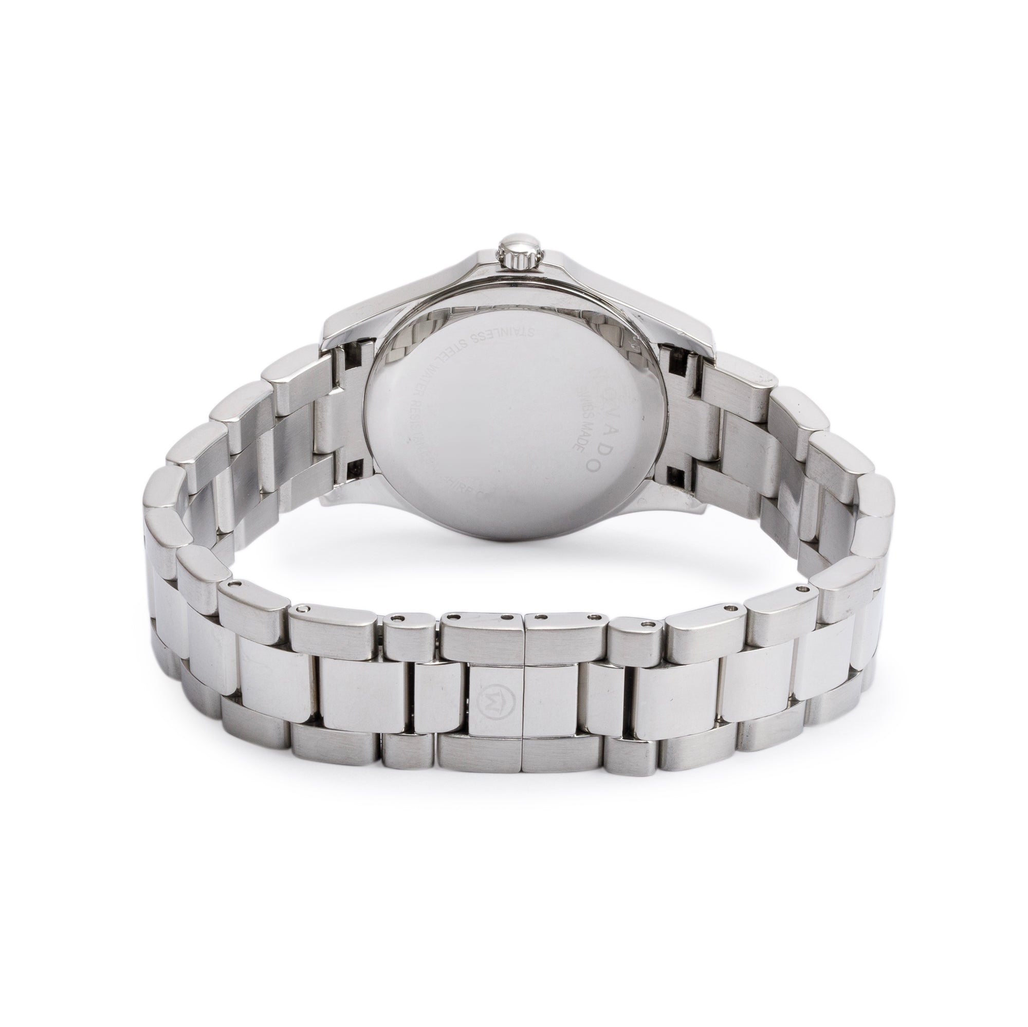 Movado Stainless Steel Diamond Dial Masino 26 MM Quartz Watch